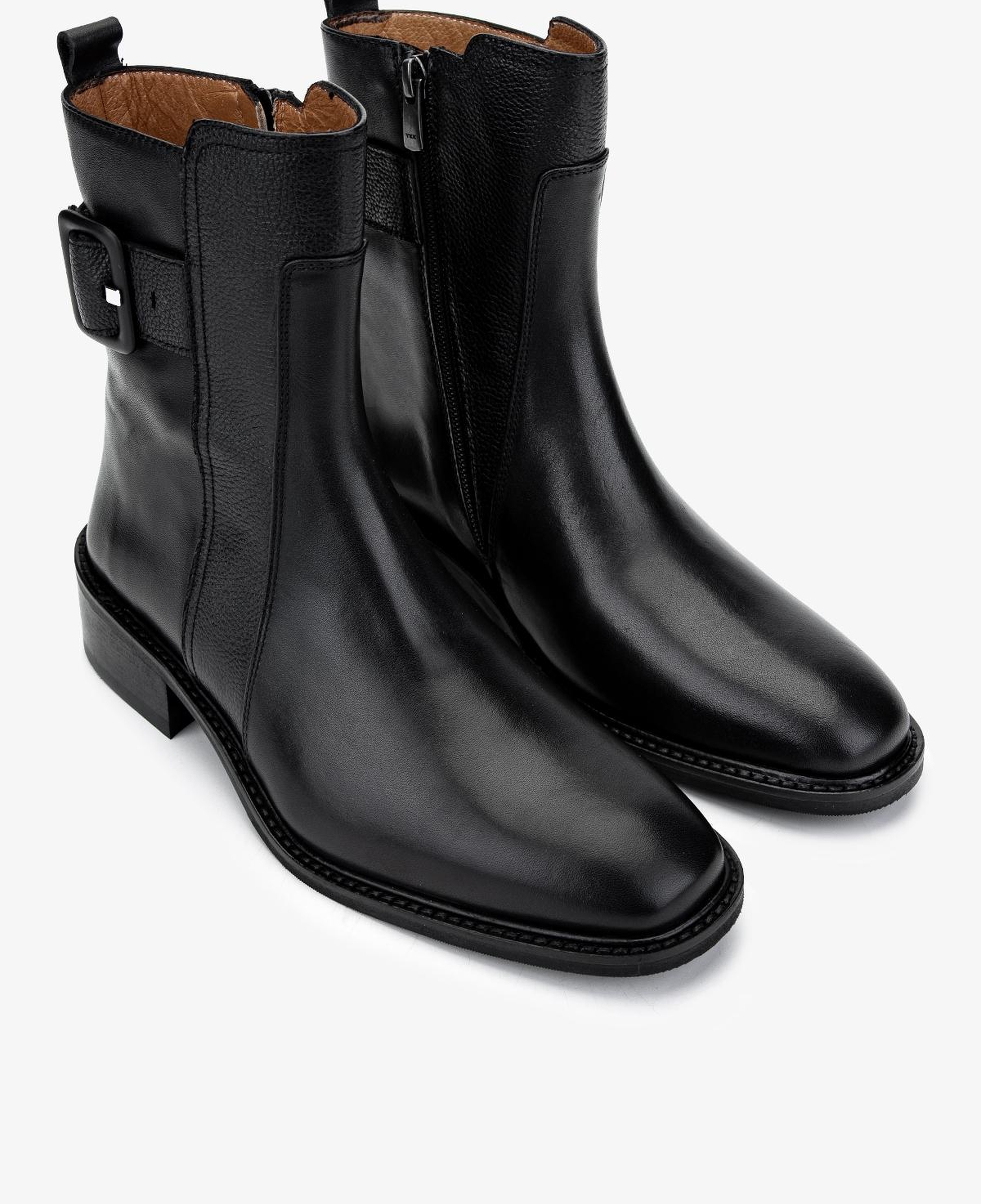 Valmenti Kadın Hakiki Deri Siyah Düz Bot