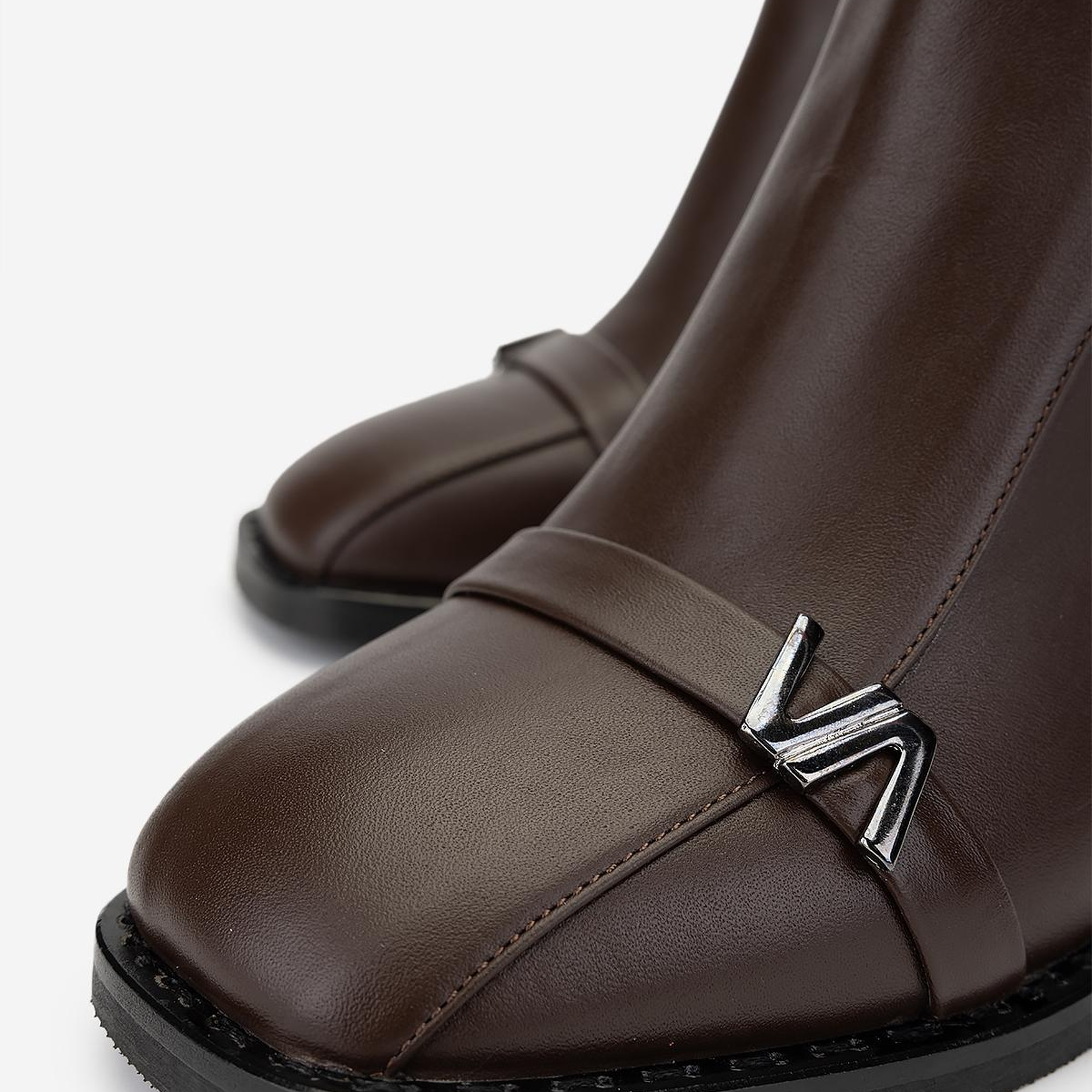 Valmenti Kadın Hakiki Deri Kahverengi Topuklu Bot