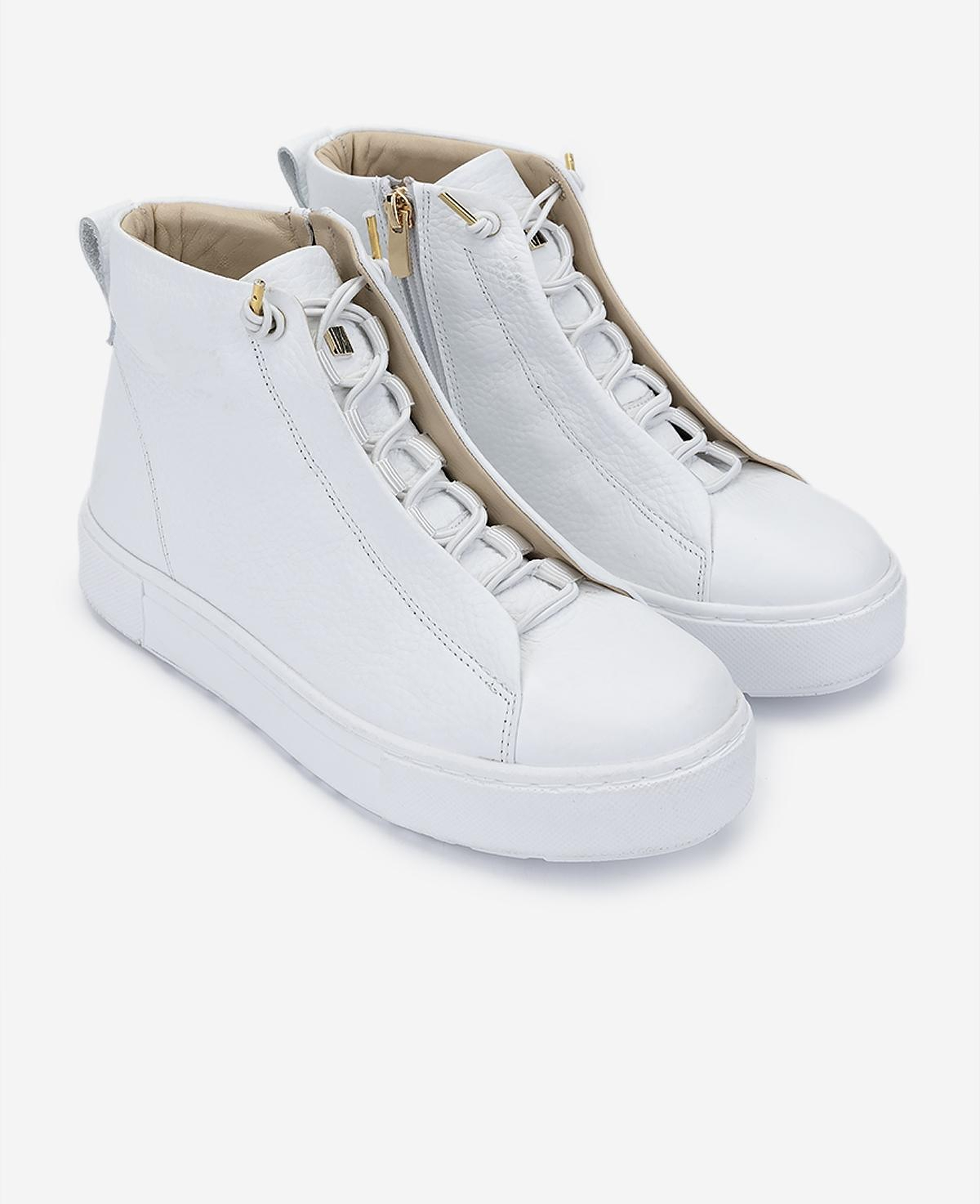 Valmenti Kadın Hakiki Deri Beyaz Düz Bot