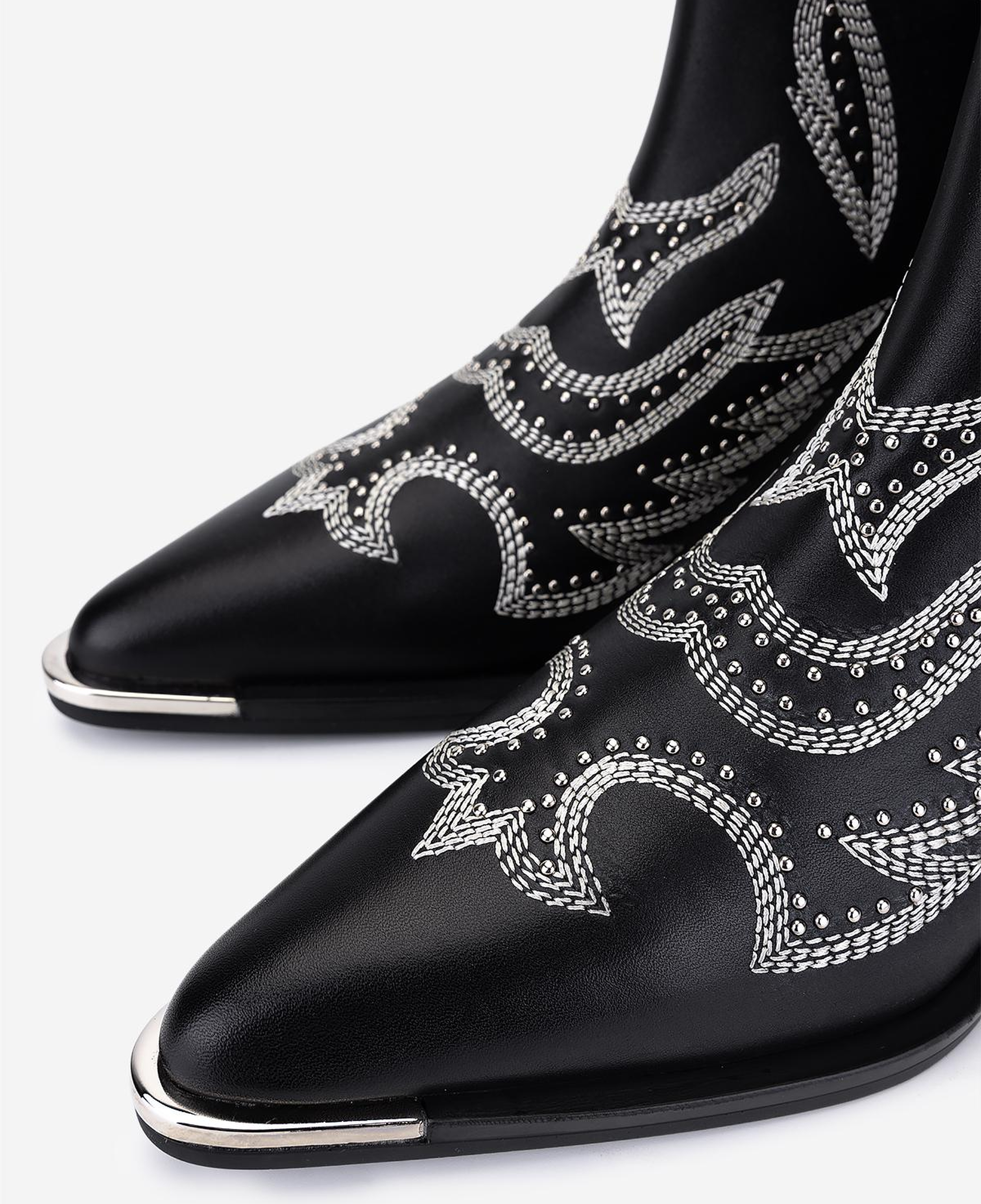 Valmenti Kadın Hakiki Deri Siyah Western Bot