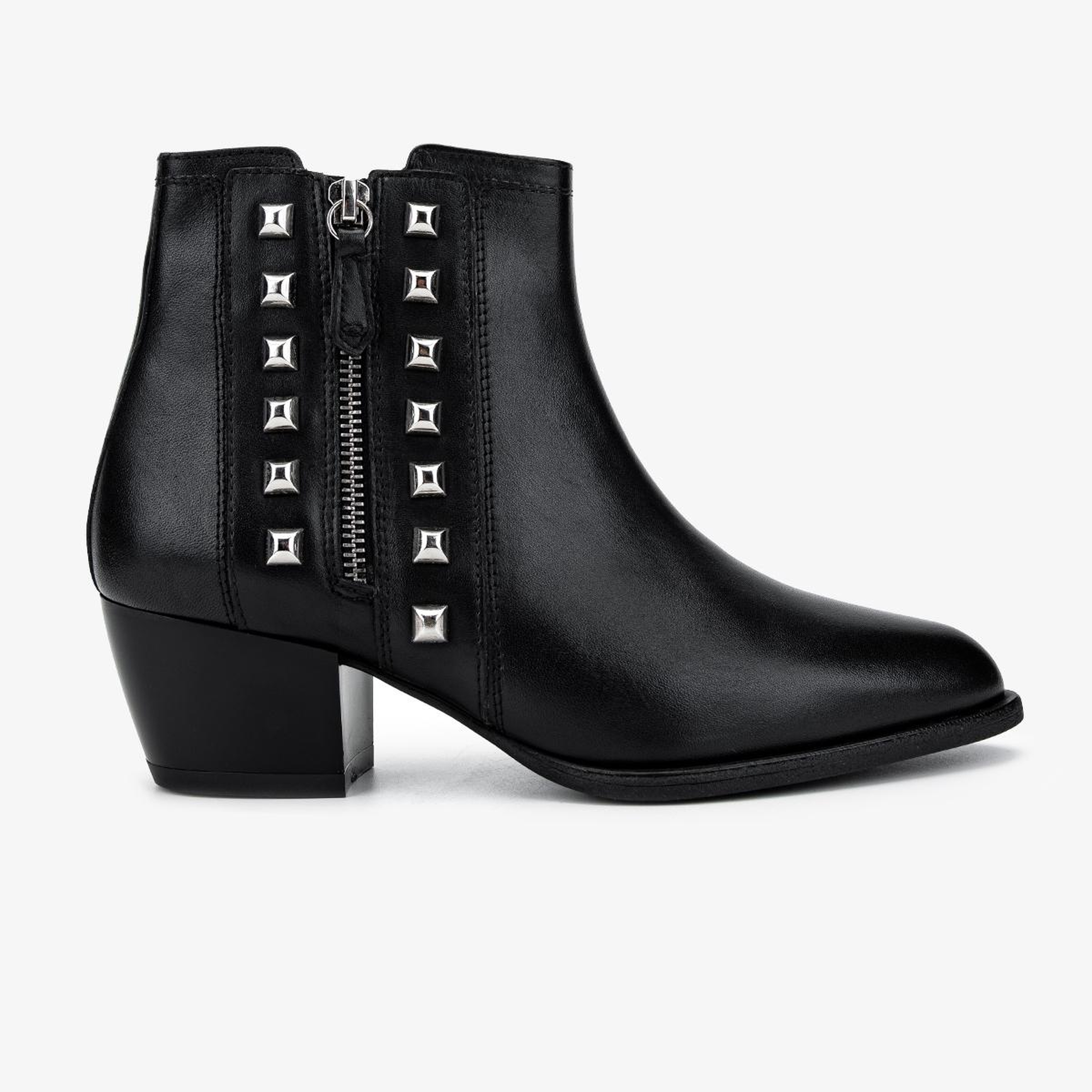 Valmenti Kadın Hakiki Deri Siyah Topuklu Bot