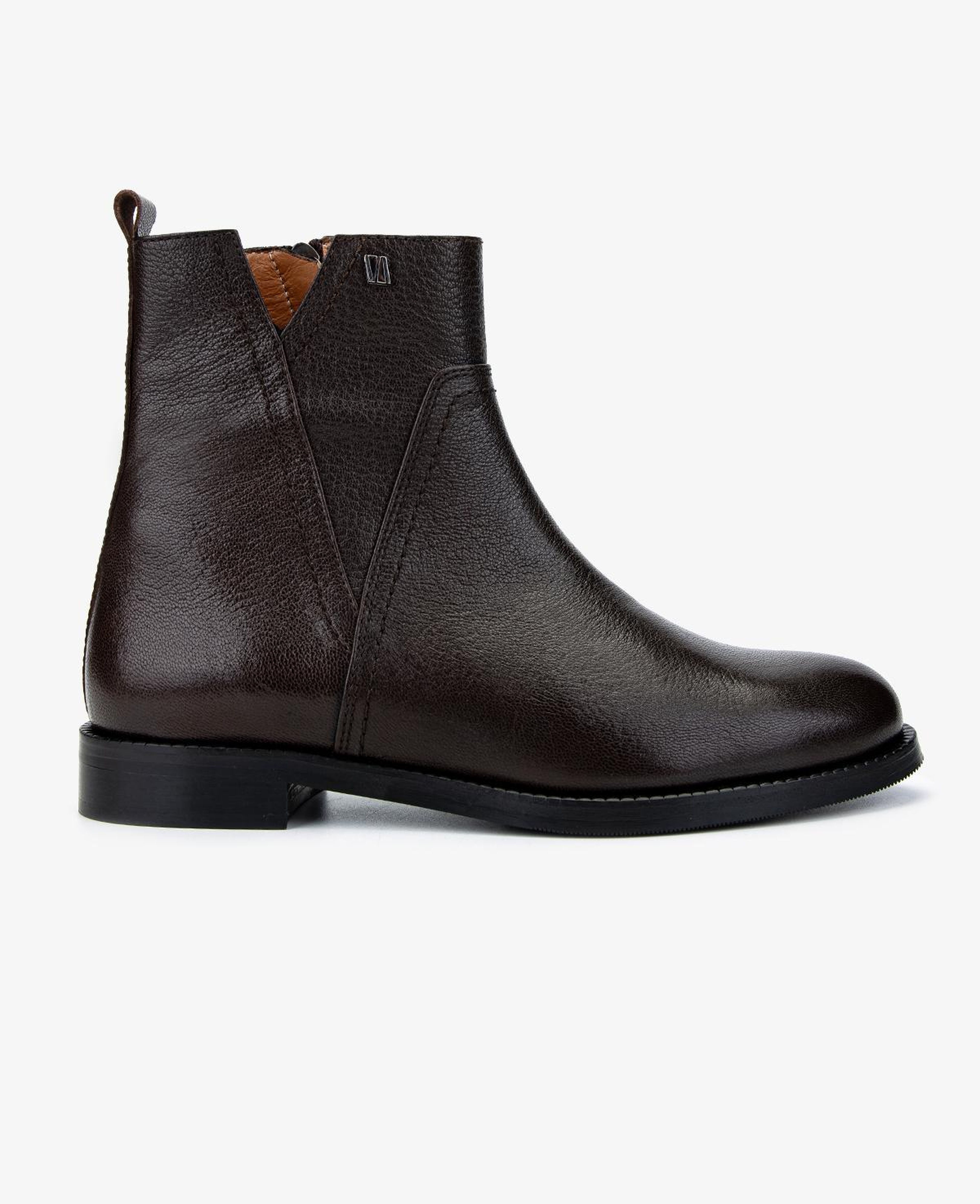 Valmenti Kadın Hakiki Deri Kahverengi Düz Bot