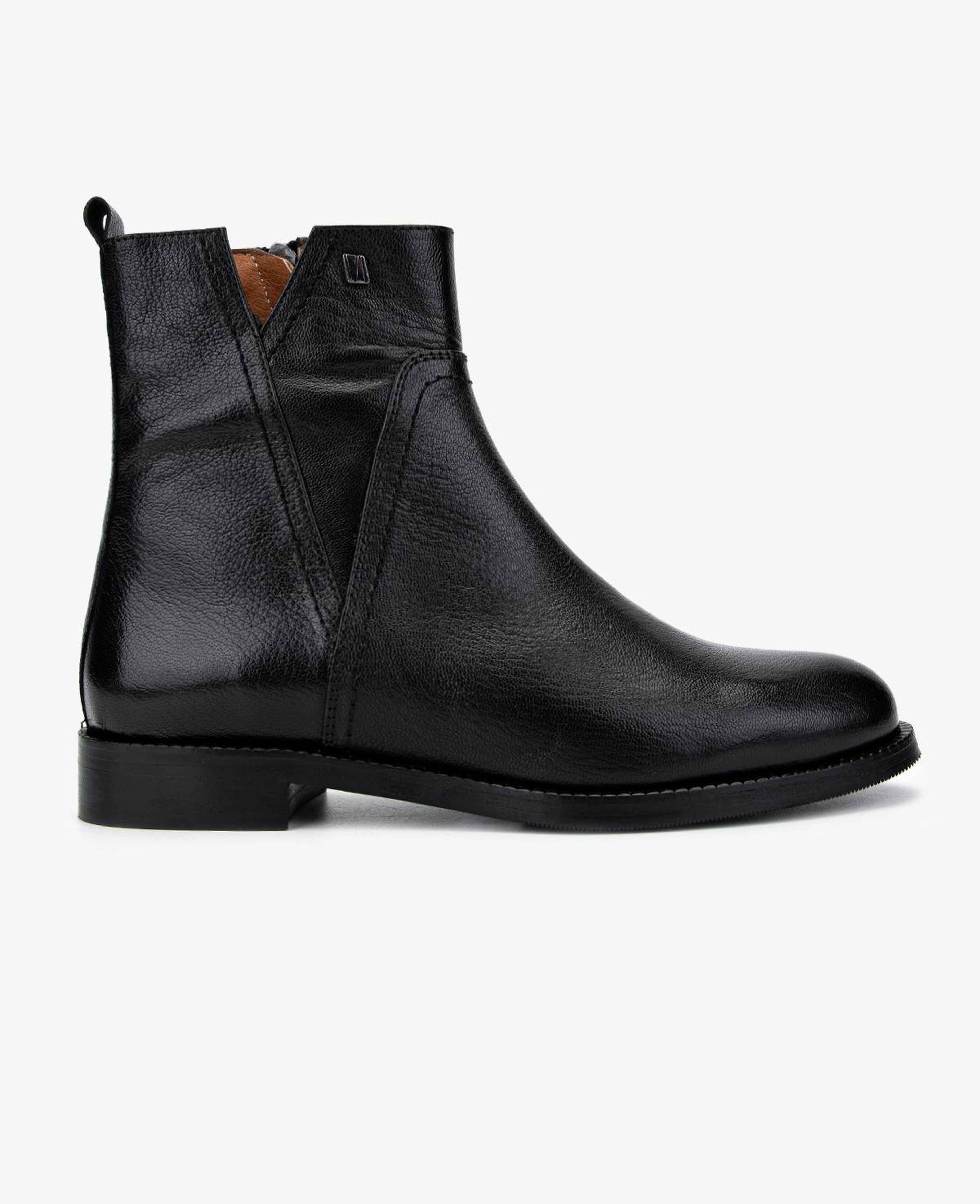 Valmenti Kadın Hakiki Deri Siyah Düz Bot