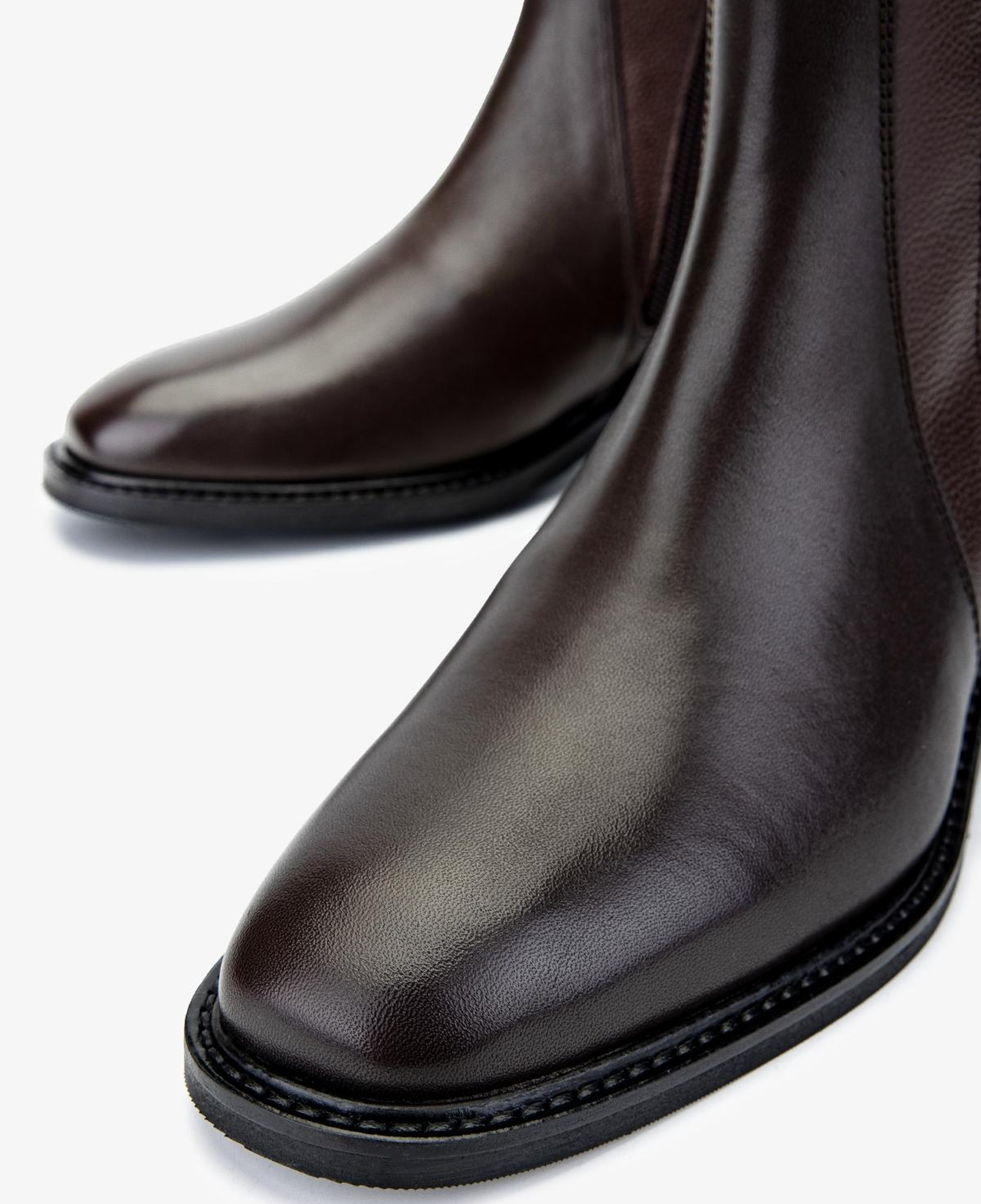 Valmenti Kadın Hakiki Deri Kahverengi Düz Bot