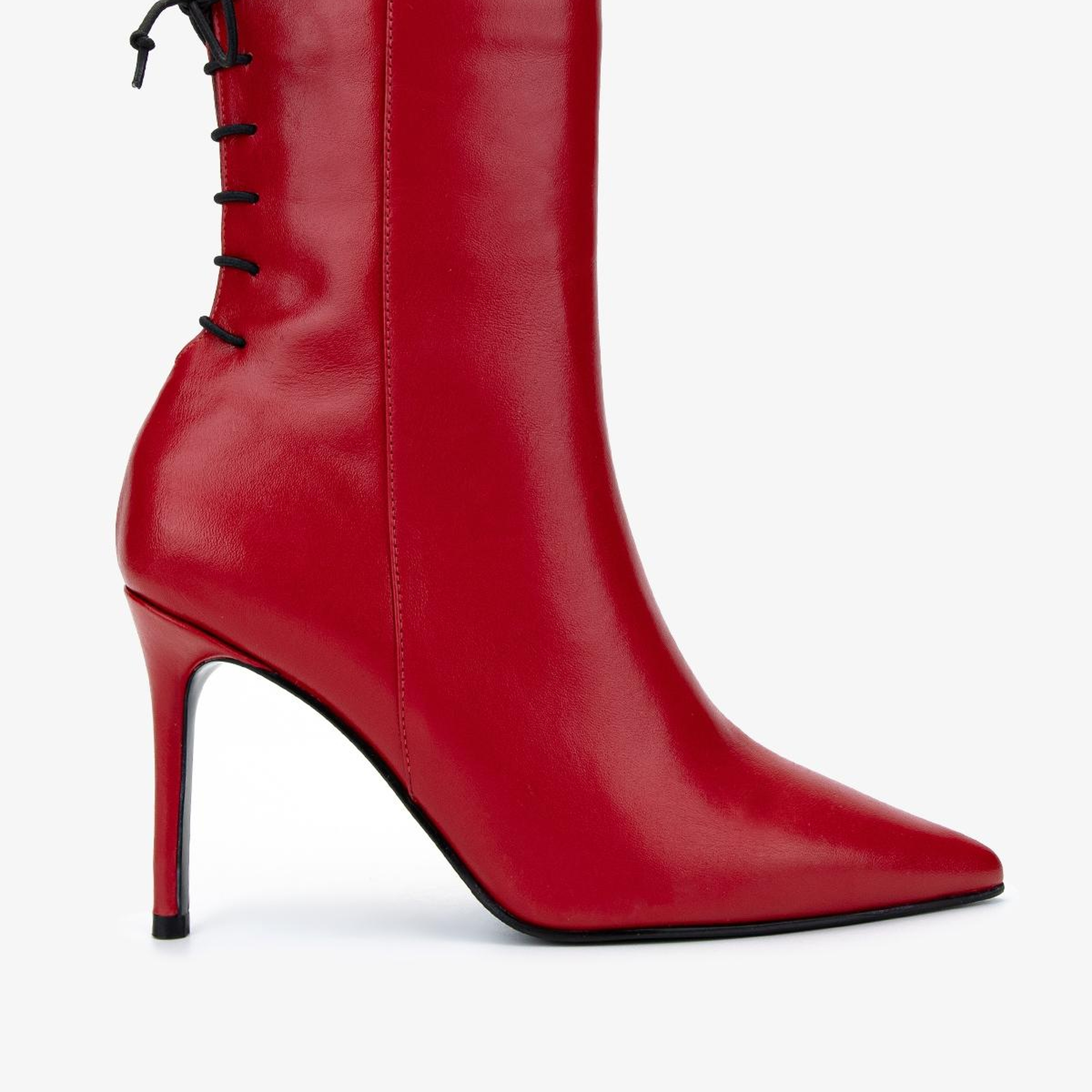 Valmenti Kadın Hakiki Deri Kırmızı Topuklu Bot