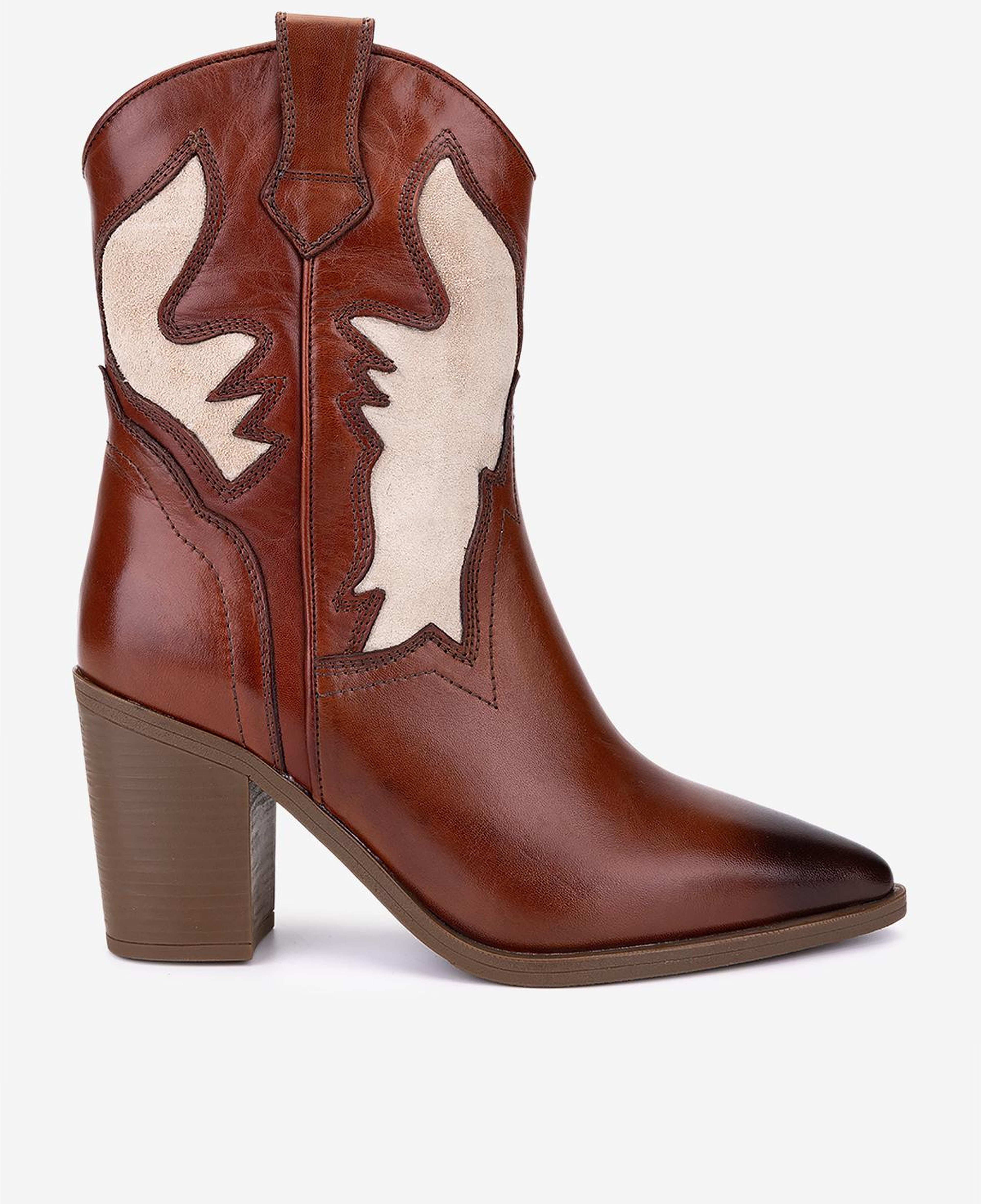 Valmenti Kadın Hakiki Deri Taba Western Bot