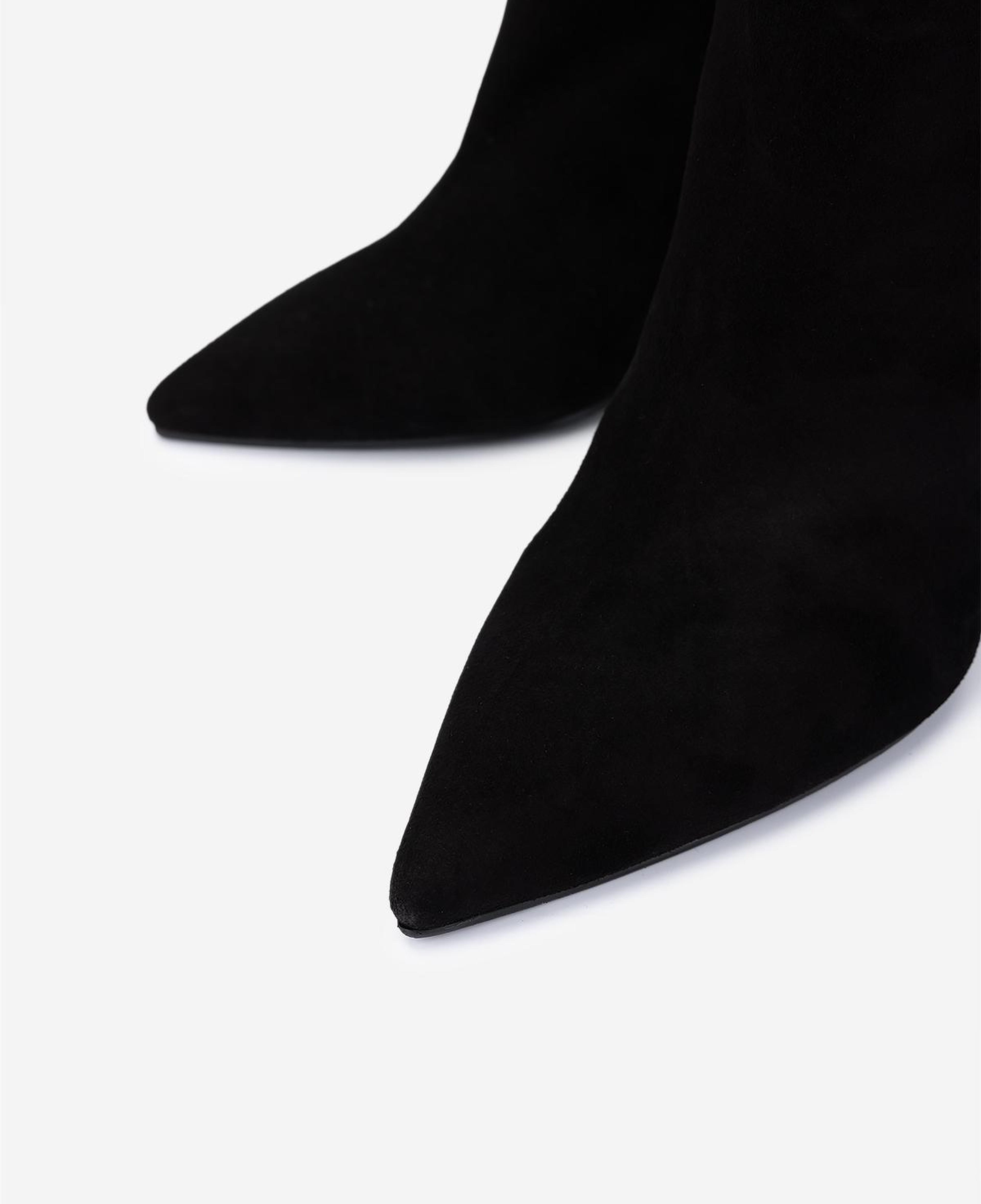 Valmenti Kadın Hakiki Deri Siyah Süet Topuklu Bot