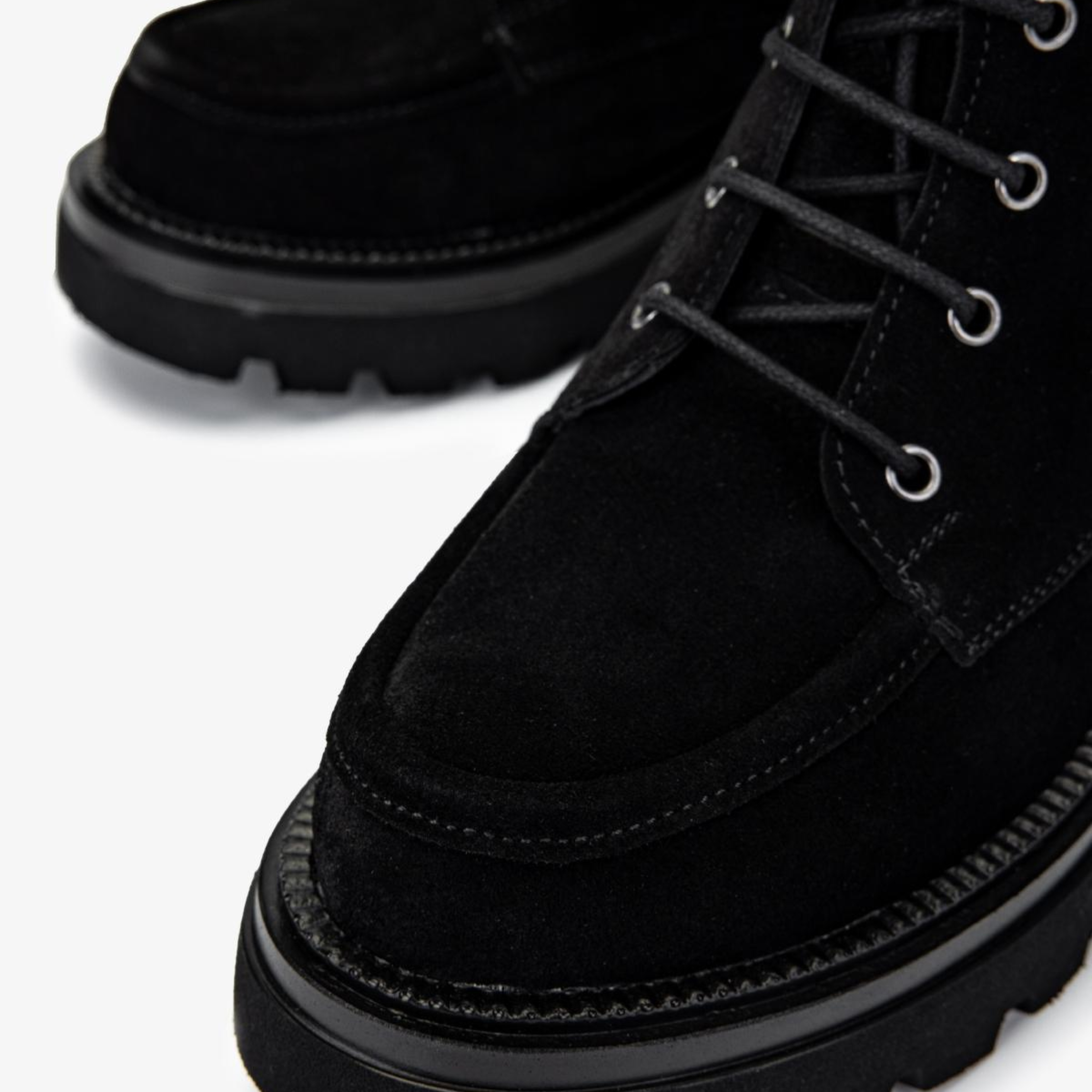 Valmenti Kadın Hakiki Deri Siyah Süet Düz Bot