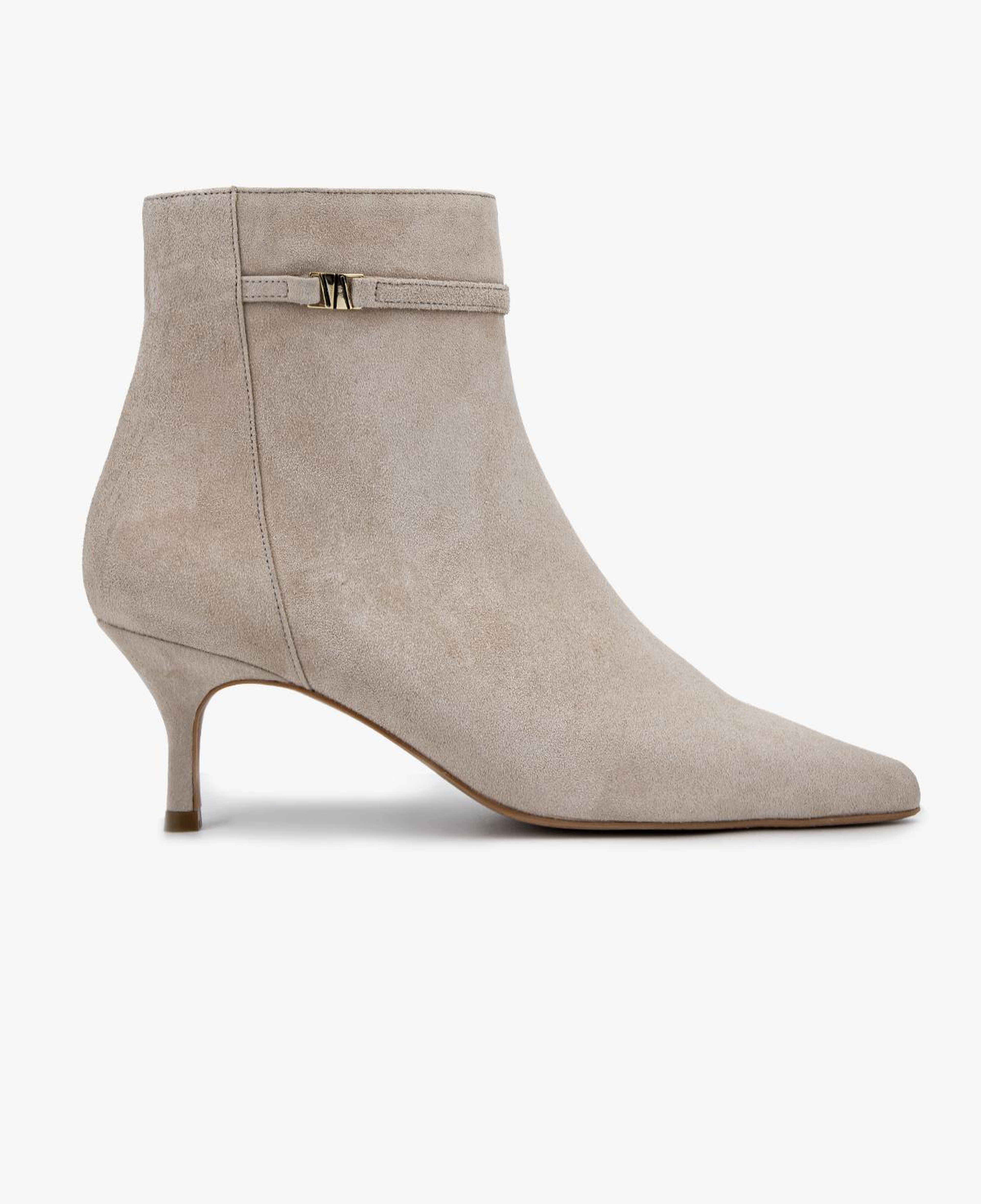 Valmenti Kadın Hakiki Deri Bej Süet Topuklu Bot