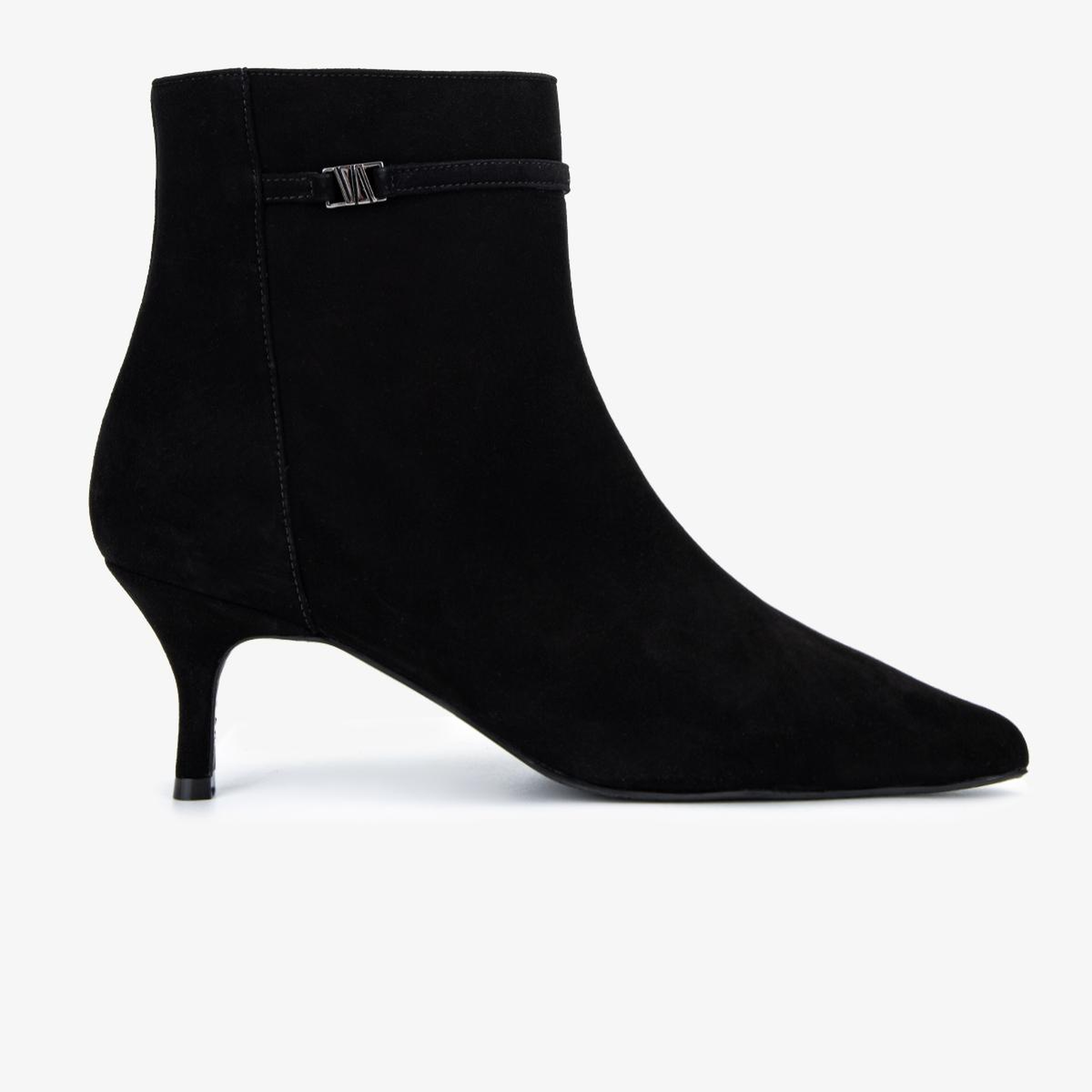 Valmenti Kadın Hakiki Deri Siyah Süet Topuklu Bot