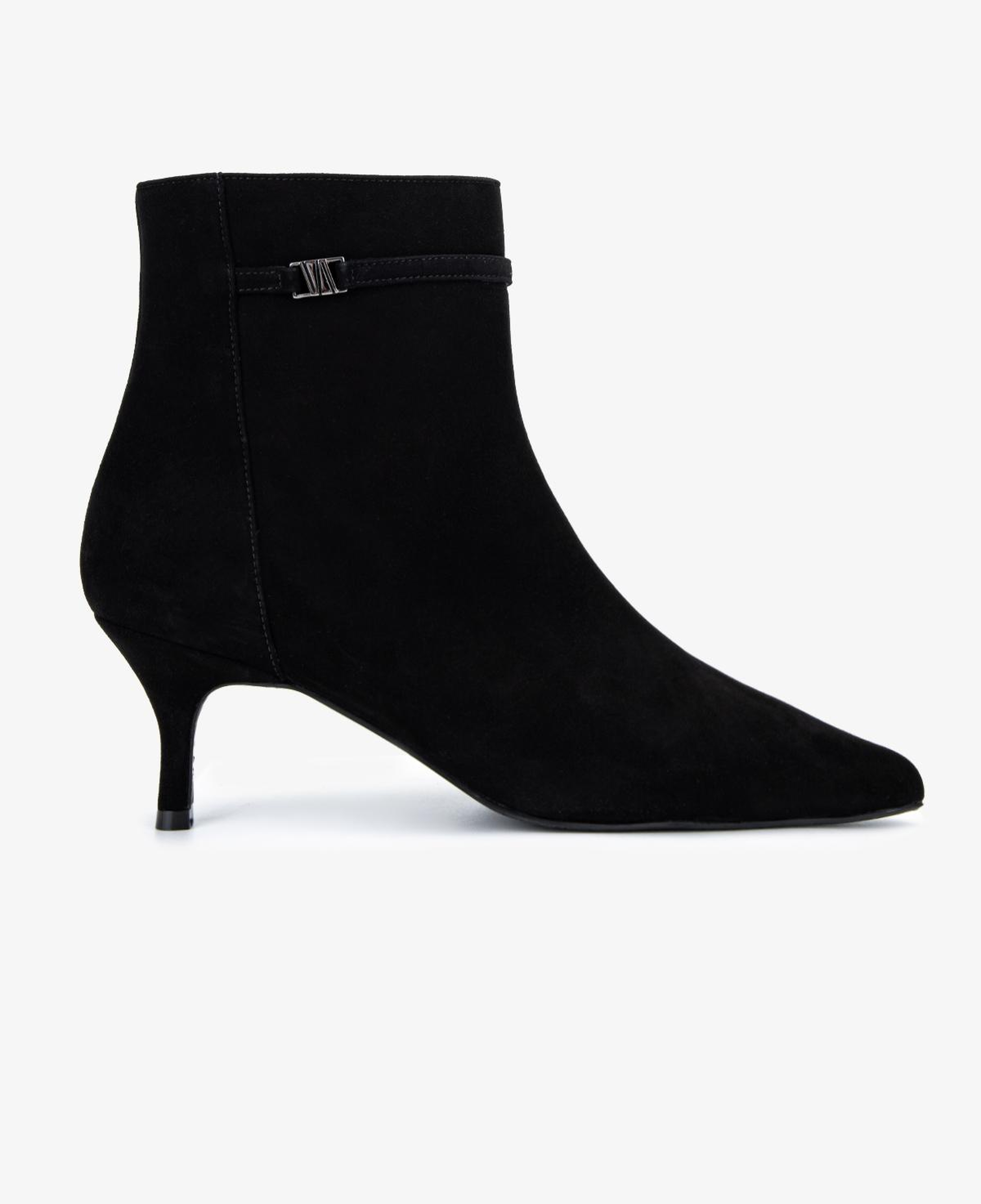 Valmenti Kadın Hakiki Deri Siyah Süet Topuklu Bot