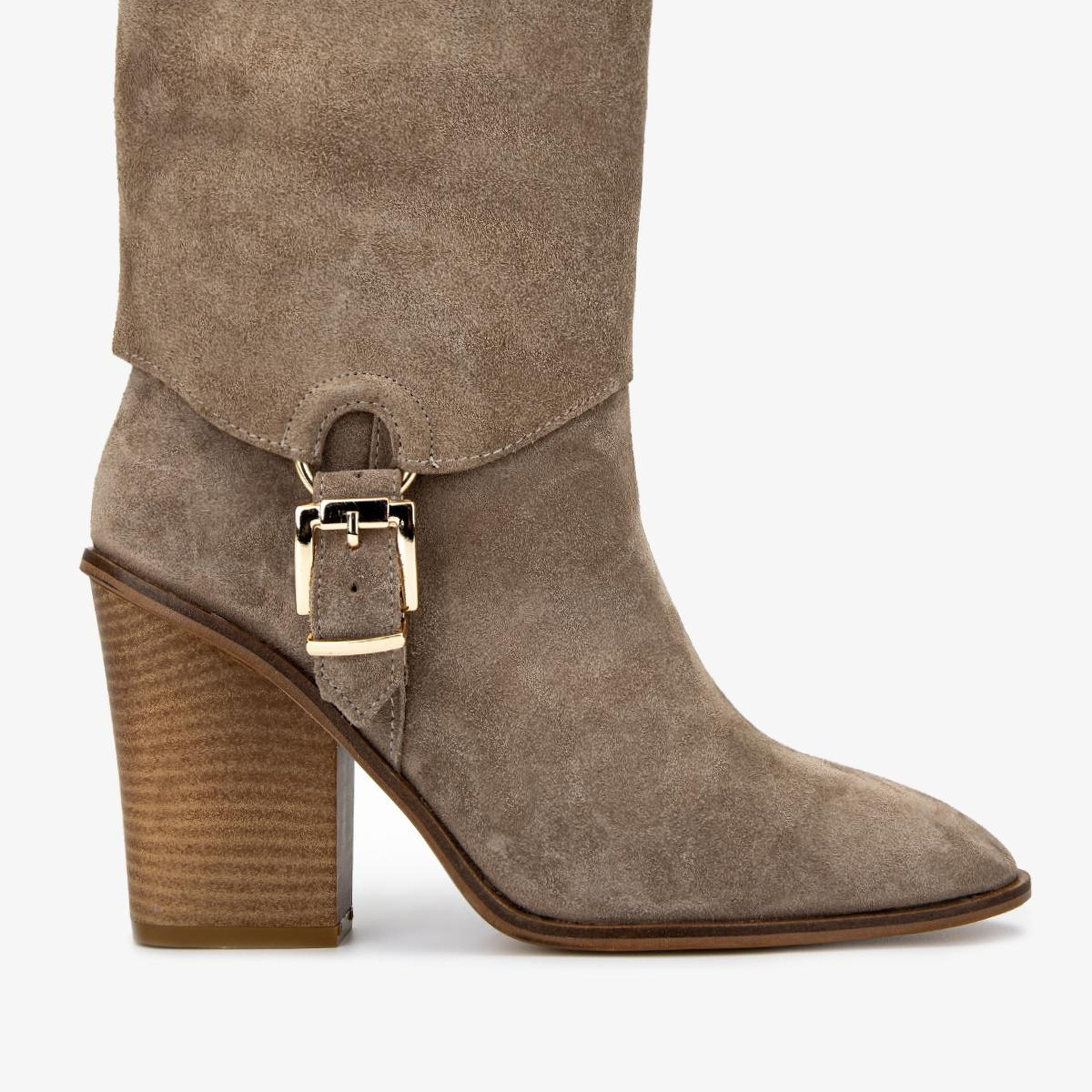 Valmenti Kadın Hakiki Deri Bej Topuklu Bot