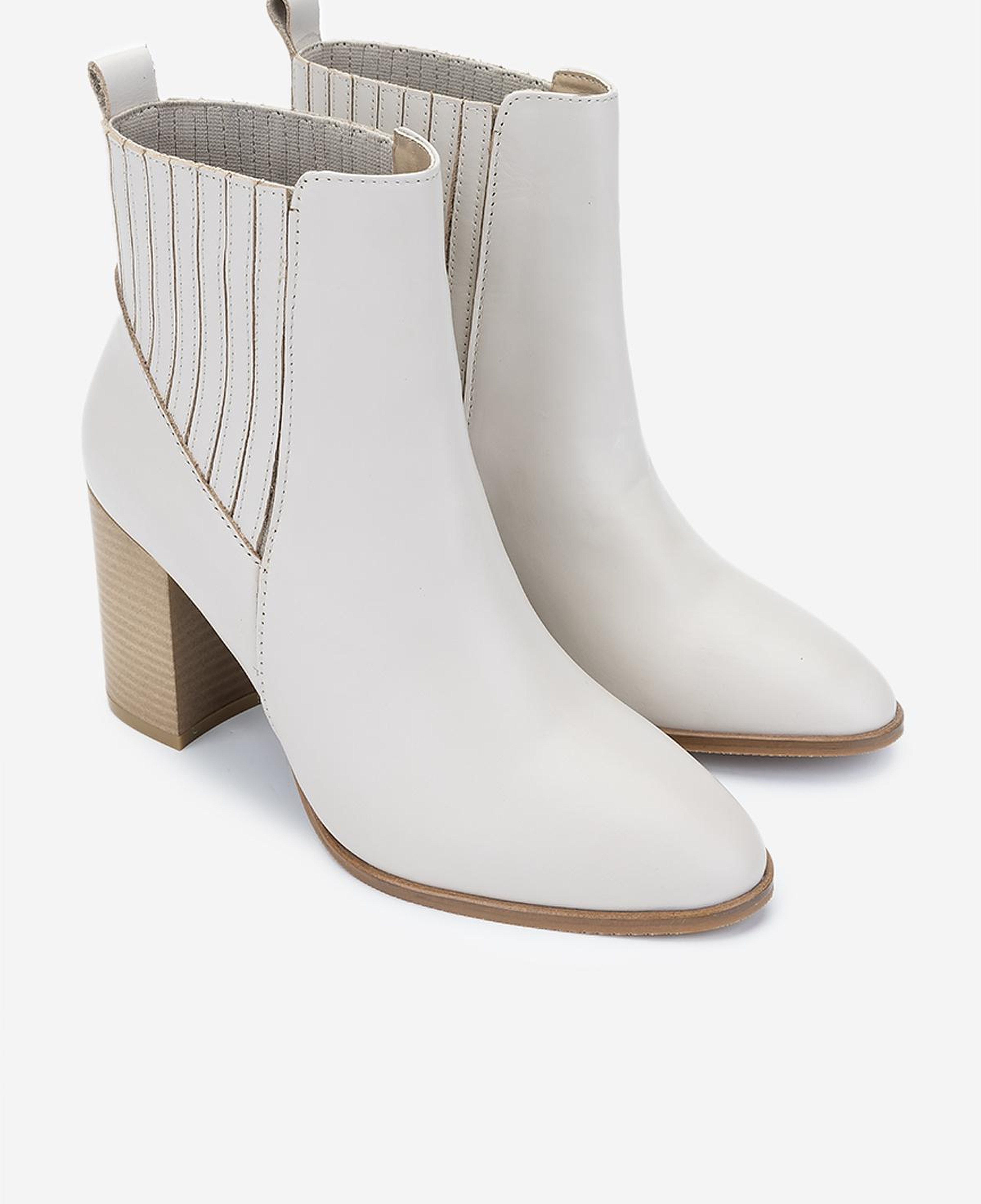 Valmenti Kadın Hakiki Deri Bej Topuklu Bot