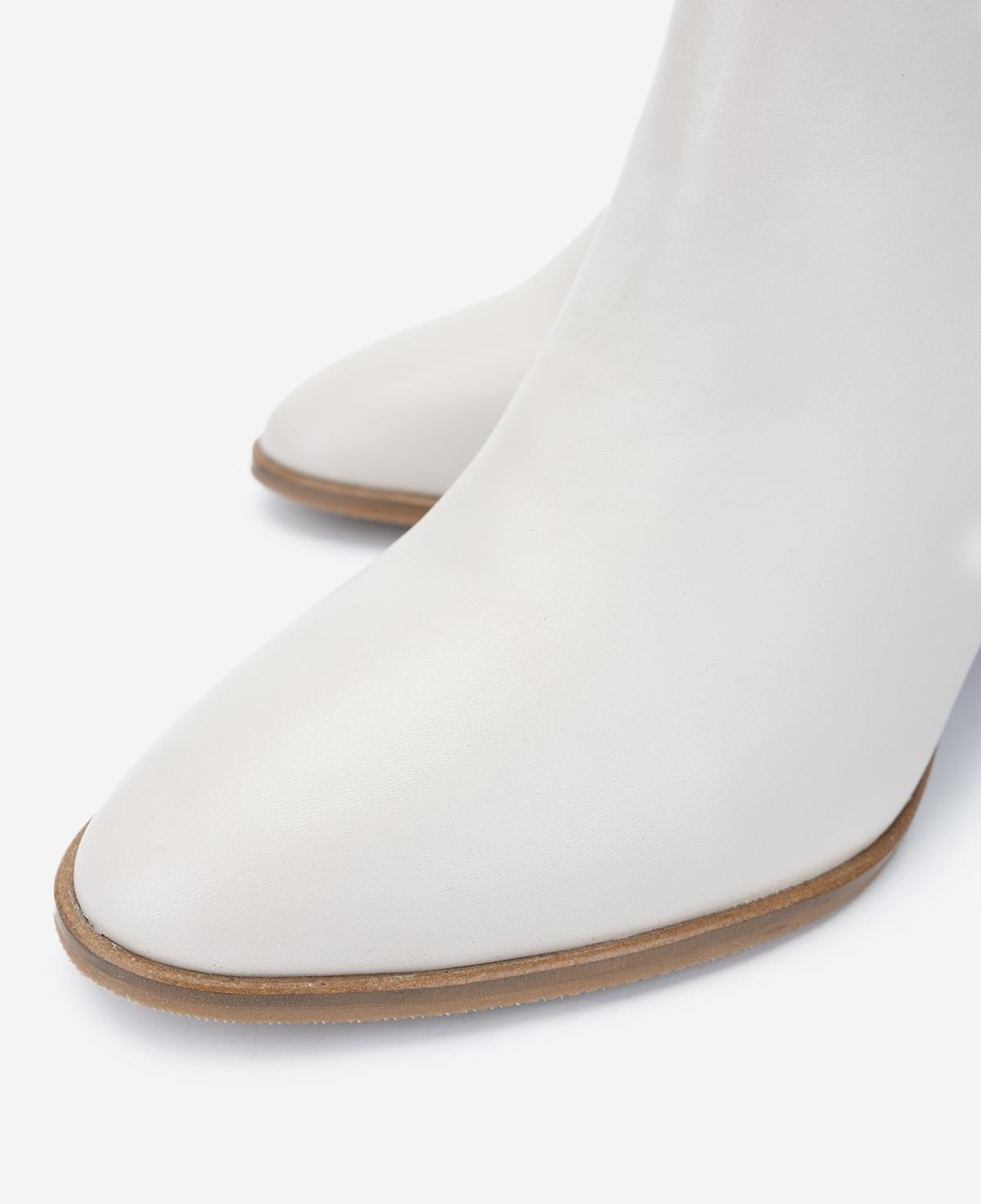 Valmenti Kadın Hakiki Deri Bej Topuklu Bot