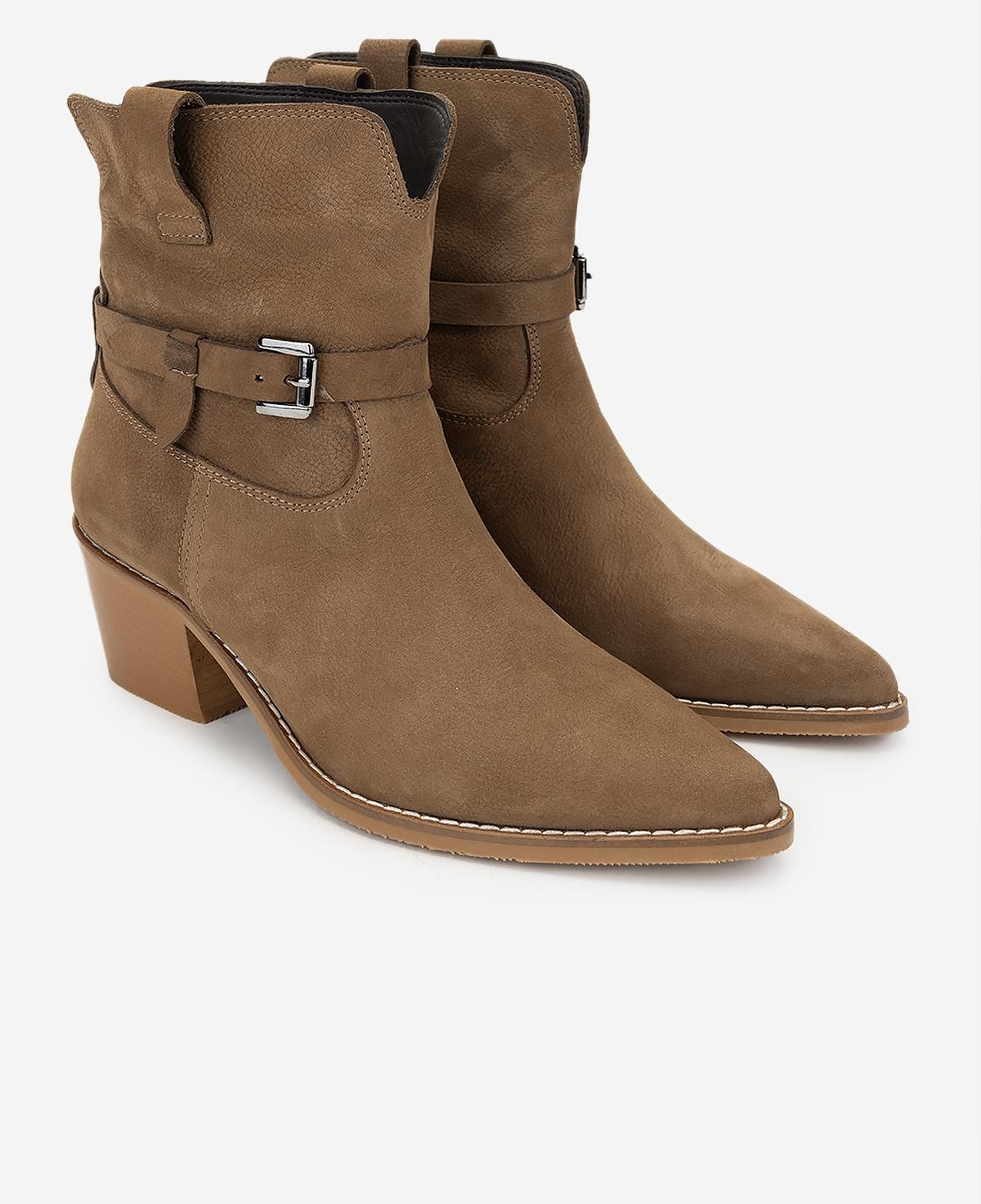 Valmenti Kadın Hakiki Deri Taba Topuklu Bot