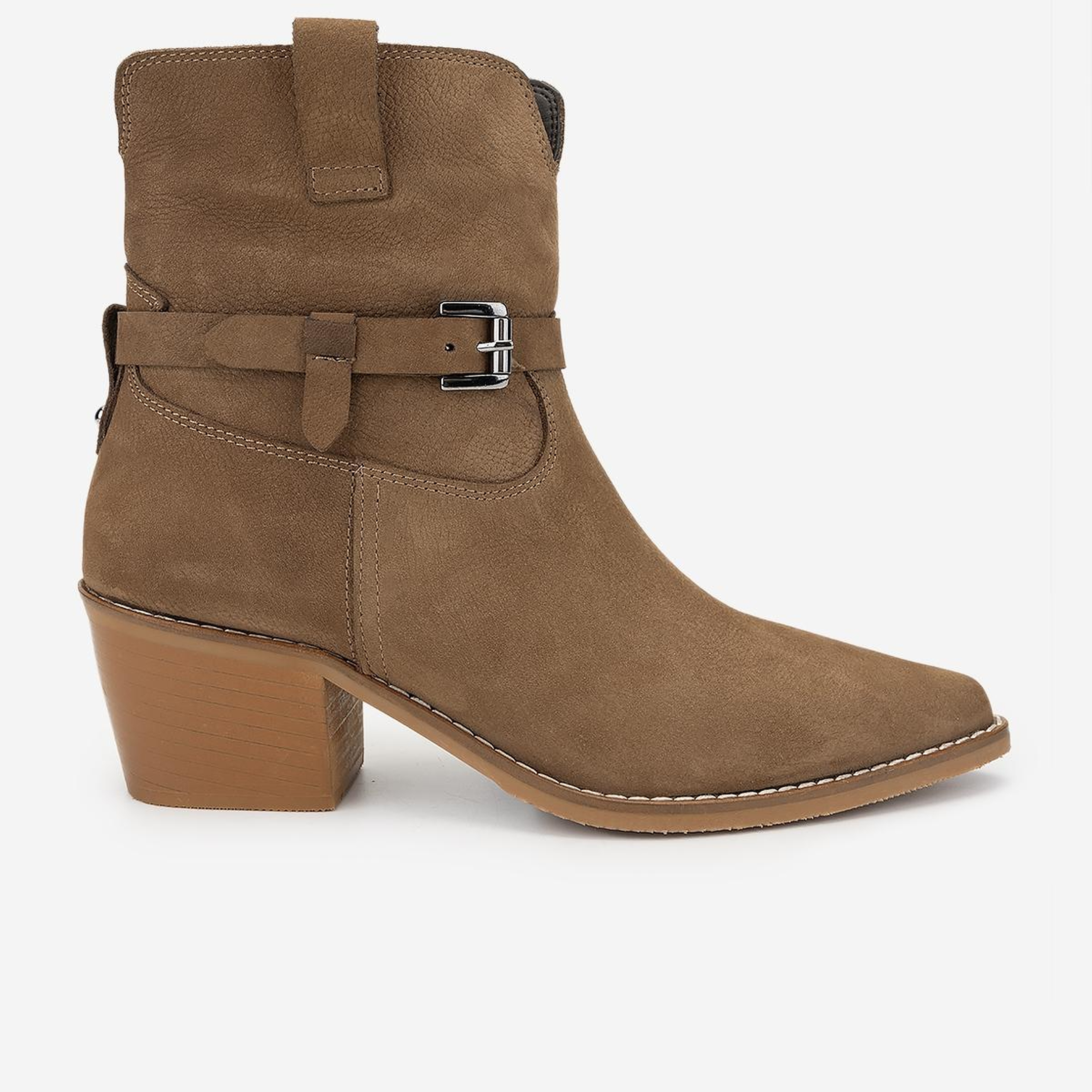 Valmenti Kadın Hakiki Deri Taba Topuklu Bot