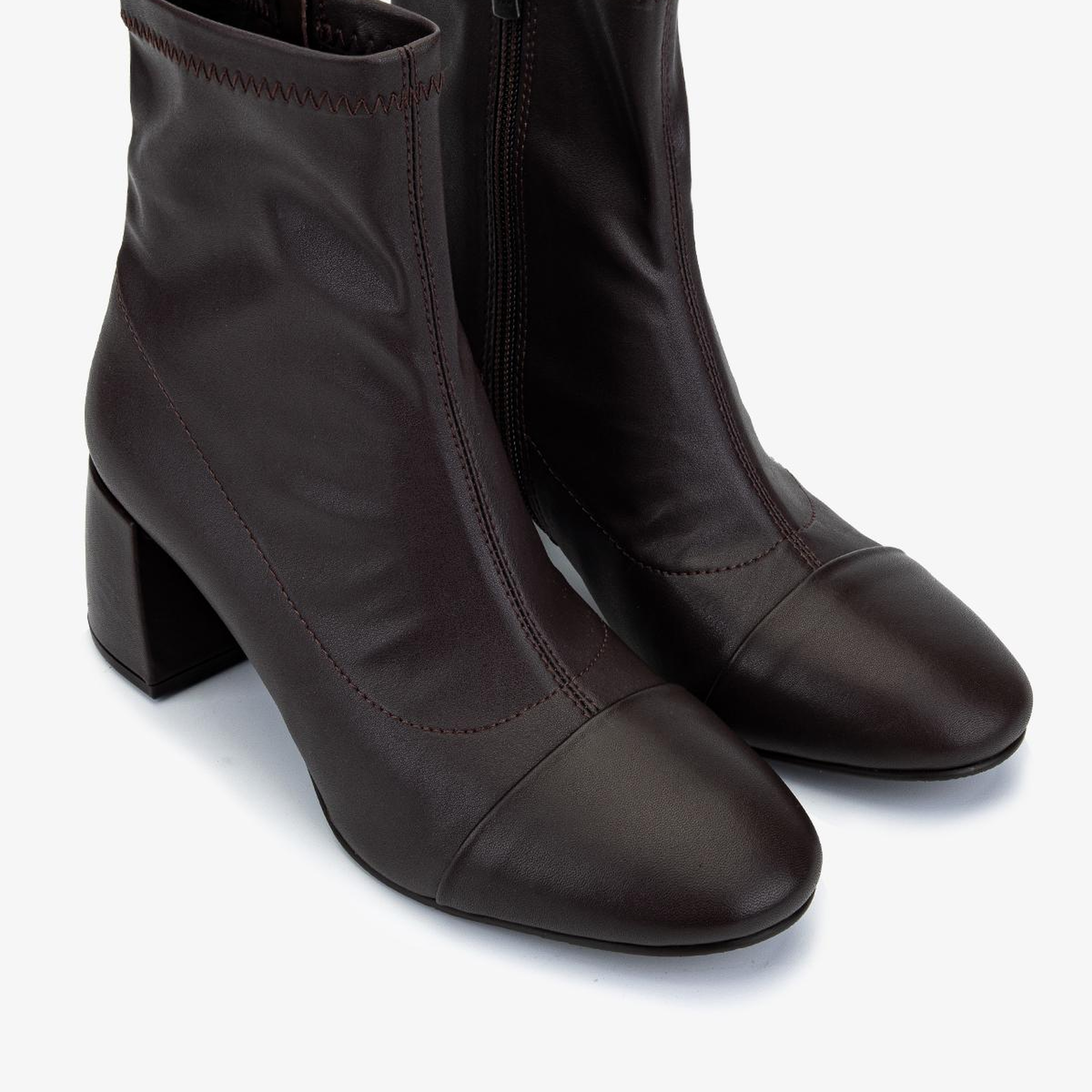 Valmenti Kadın Deri & Suni Kahverengi Topuklu Bot