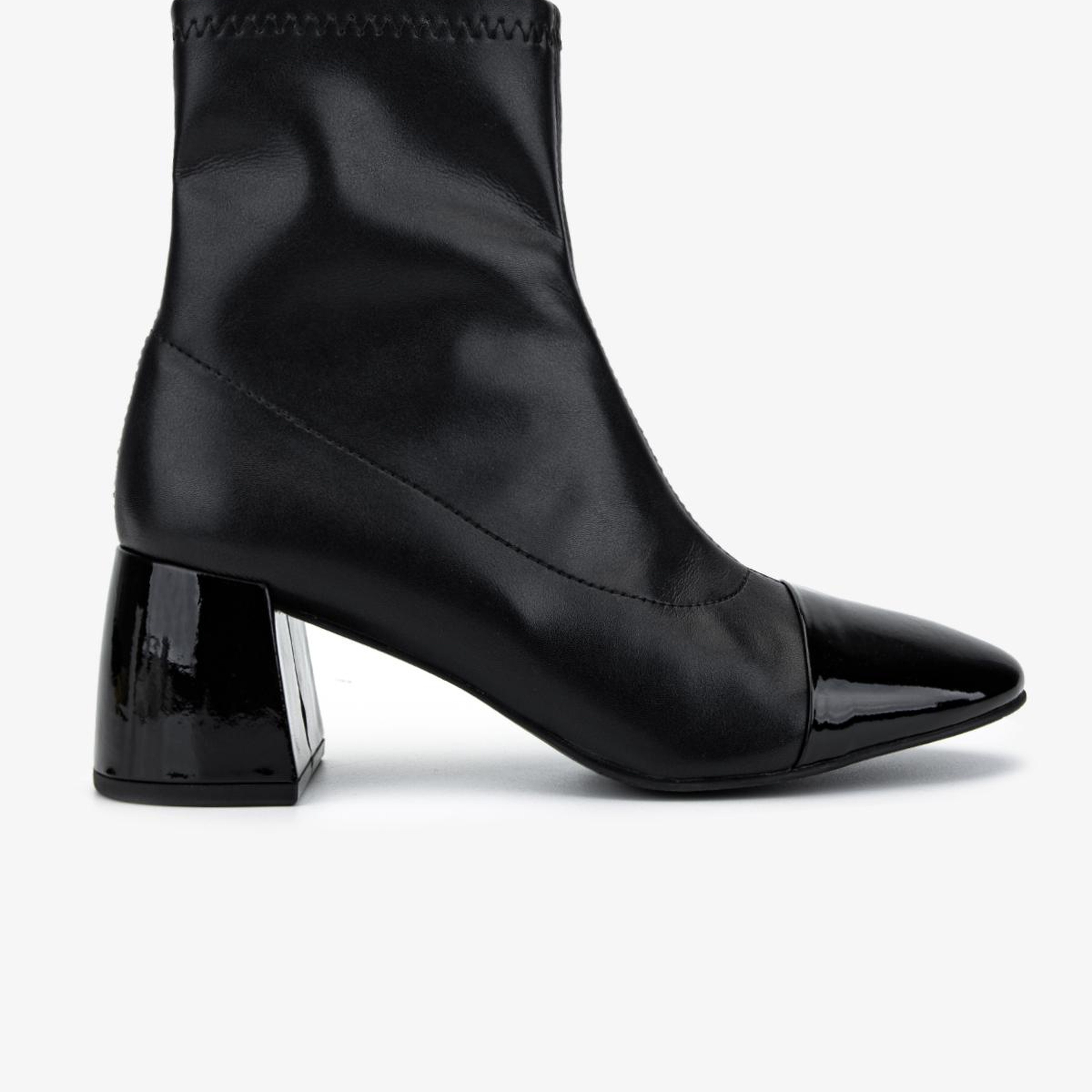 Valmenti Kadın Deri & Suni Siyah Topuklu Bot