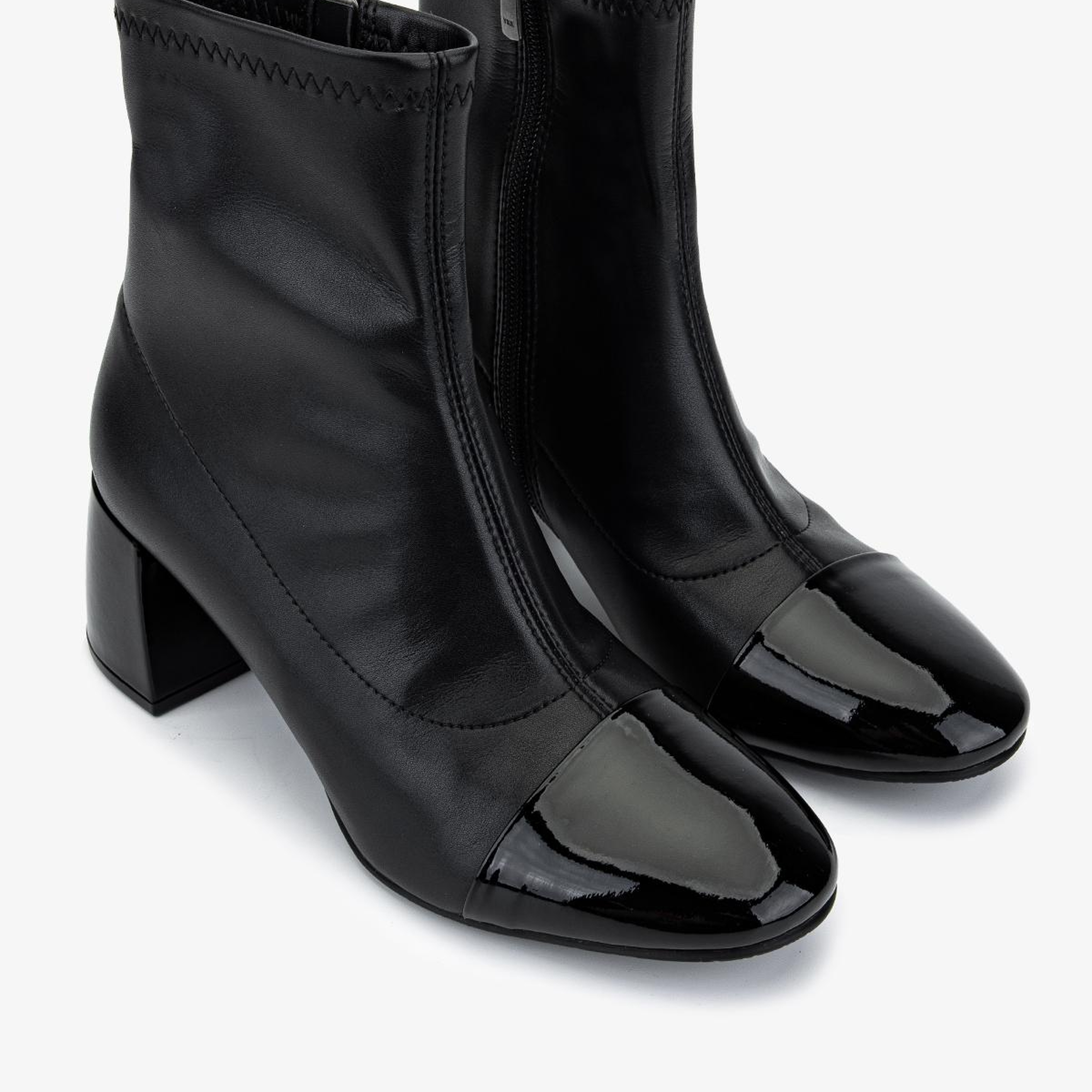 Valmenti Kadın Deri & Suni Siyah Topuklu Bot