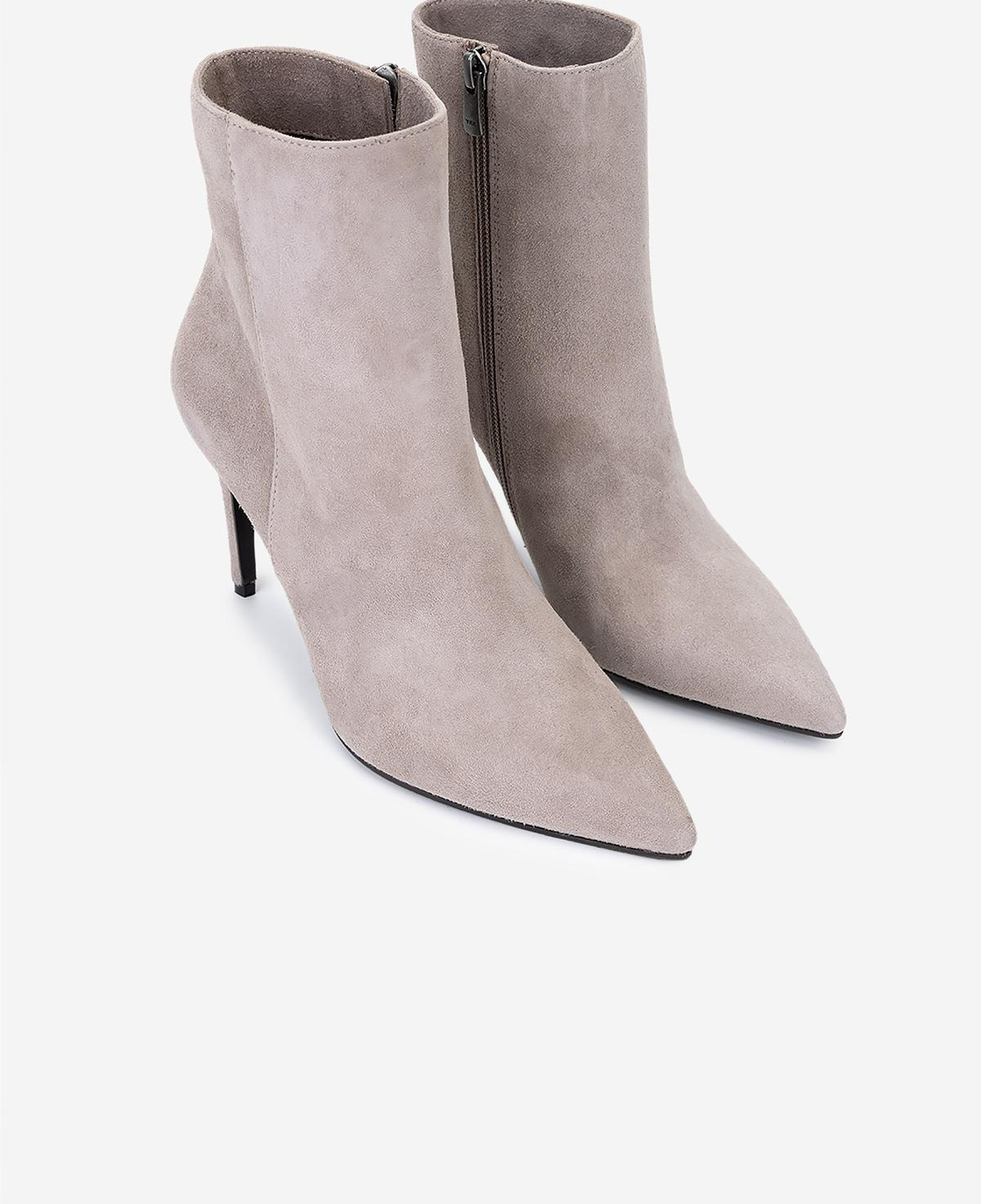 Valmenti Kadın Hakiki Deri Vizon Süet Topuklu Bot