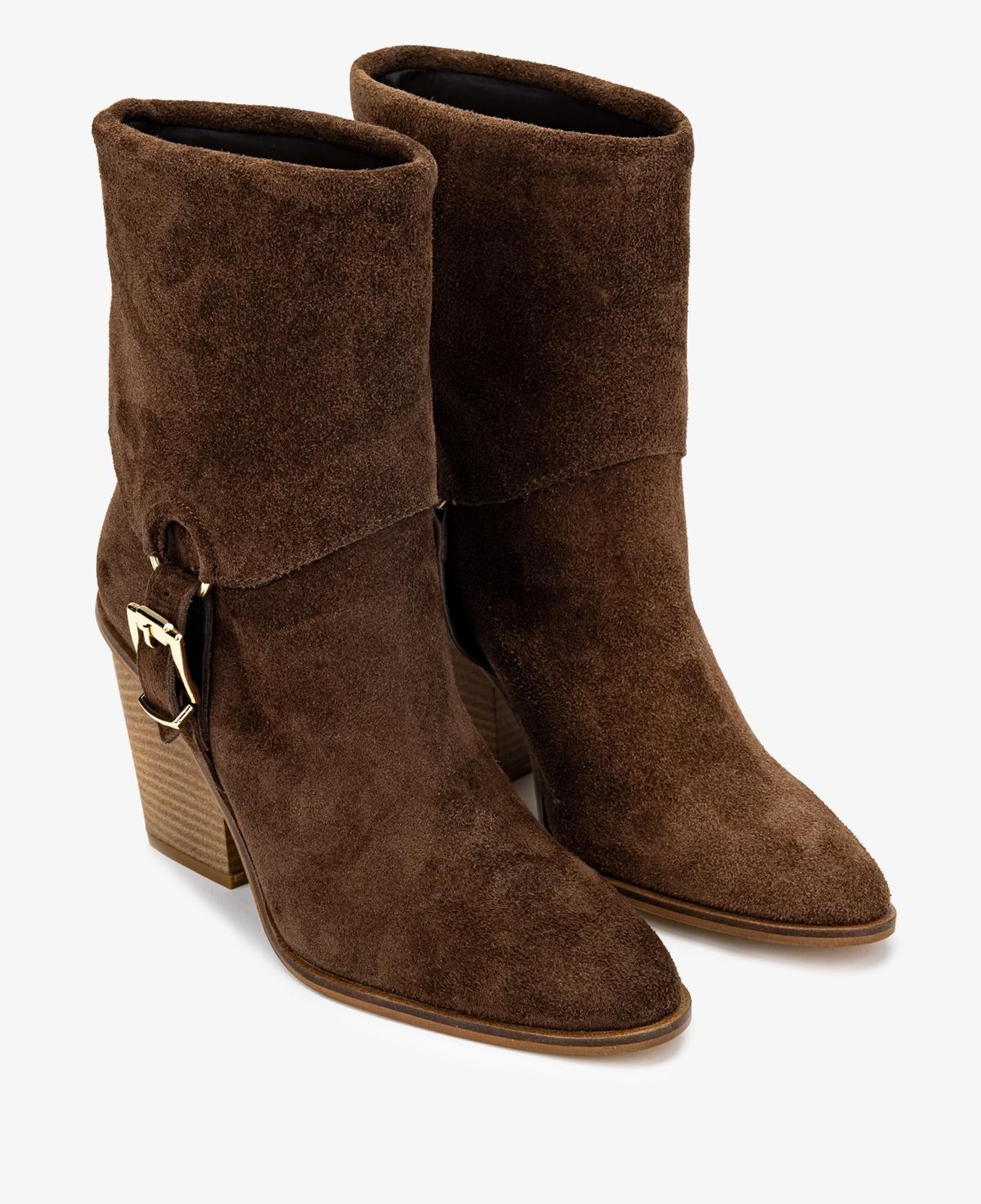 Valmenti Kadın Hakiki Deri Tütün Topuklu Bot