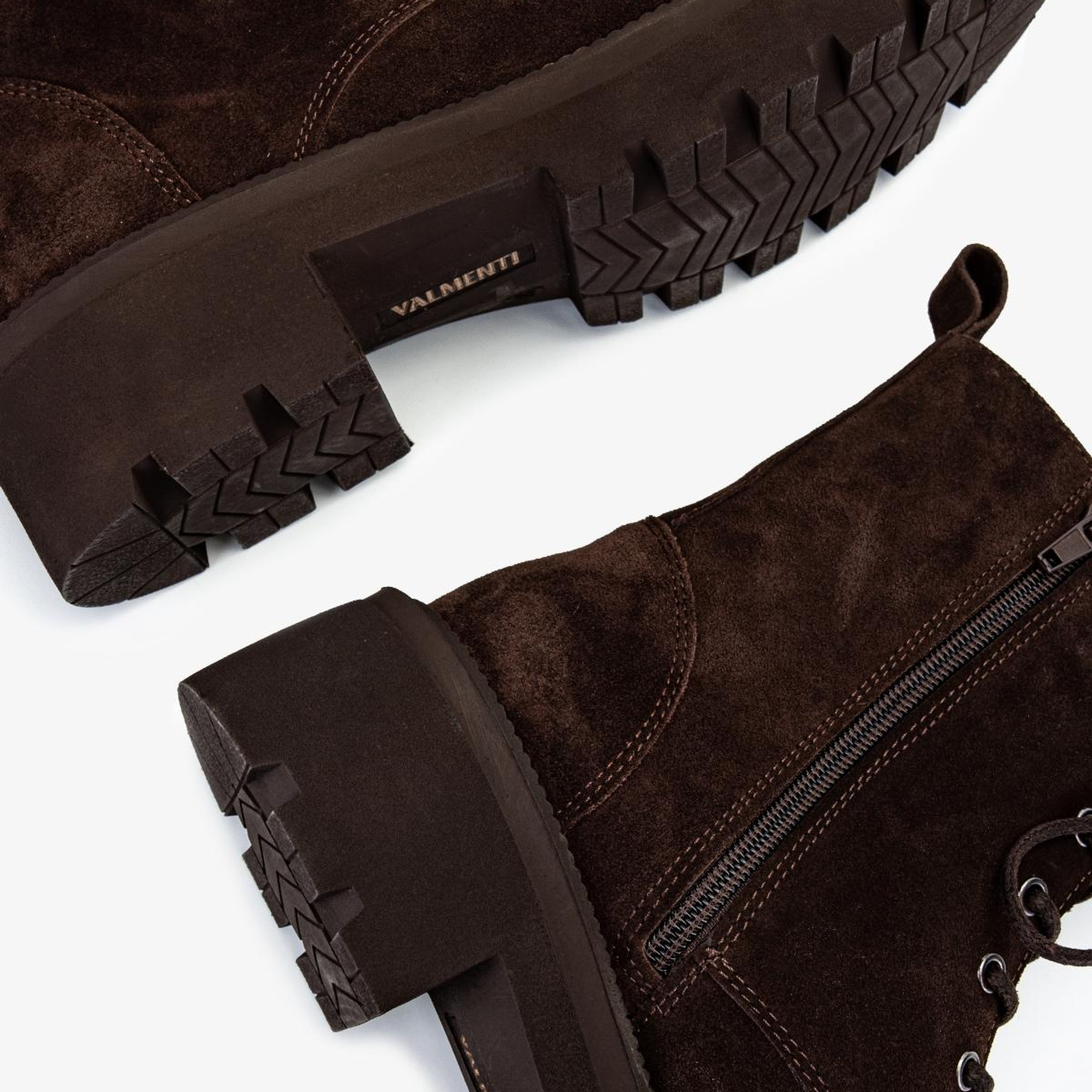 Valmenti Kadın Hakiki Deri Kahverengi Süet Düz Bot