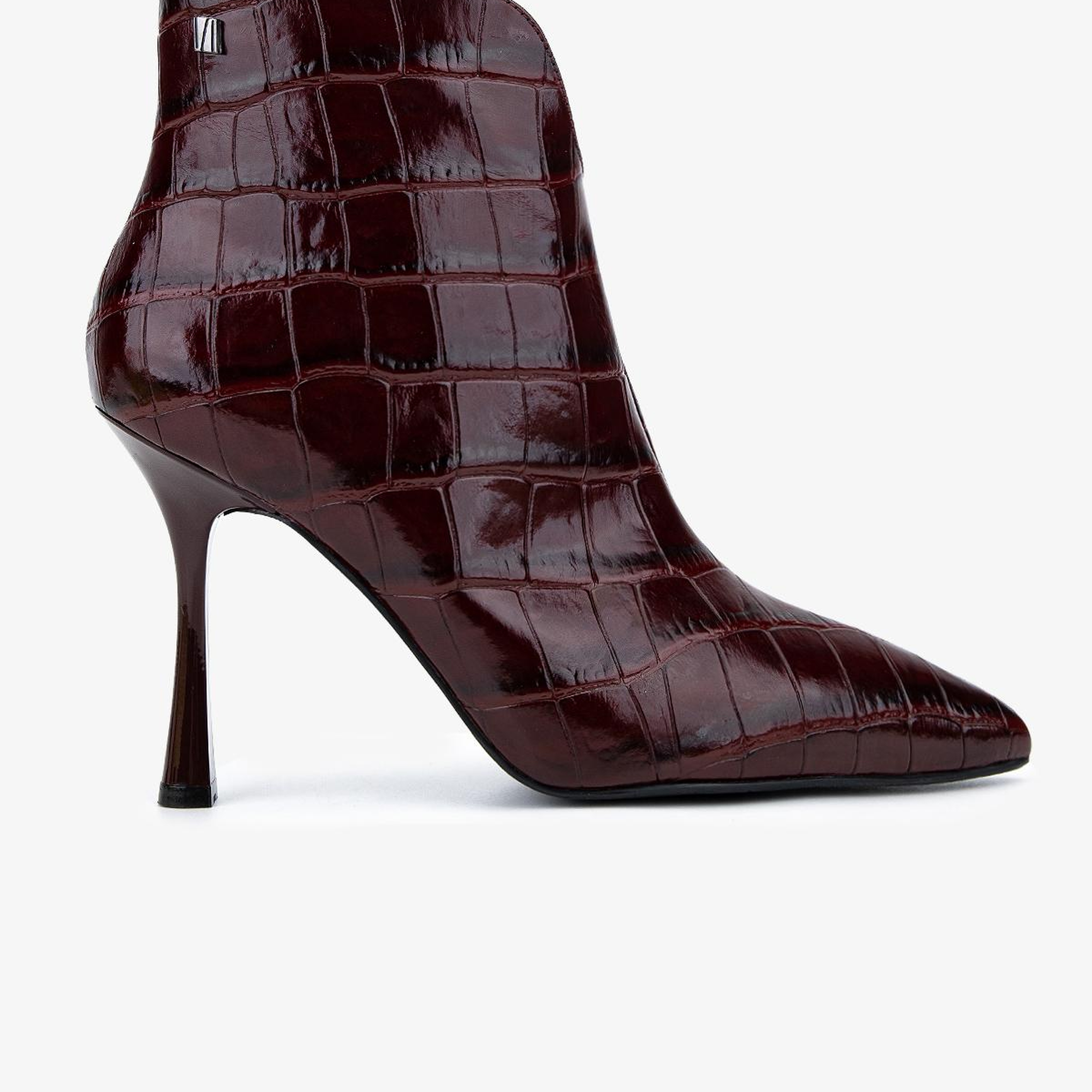 Valmenti Kadın Hakiki Deri Bordo Topuklu Bot