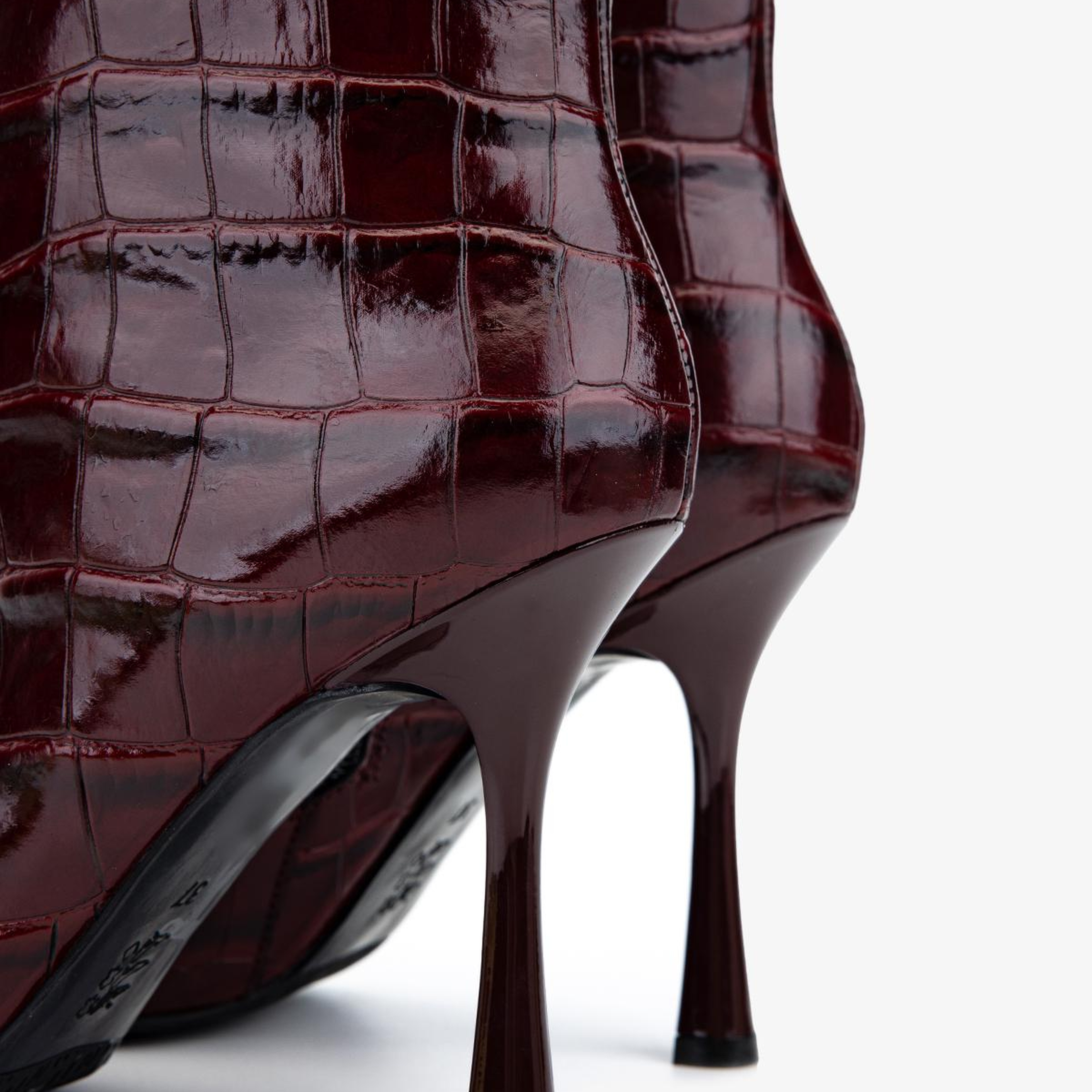 Valmenti Kadın Hakiki Deri Bordo Topuklu Bot