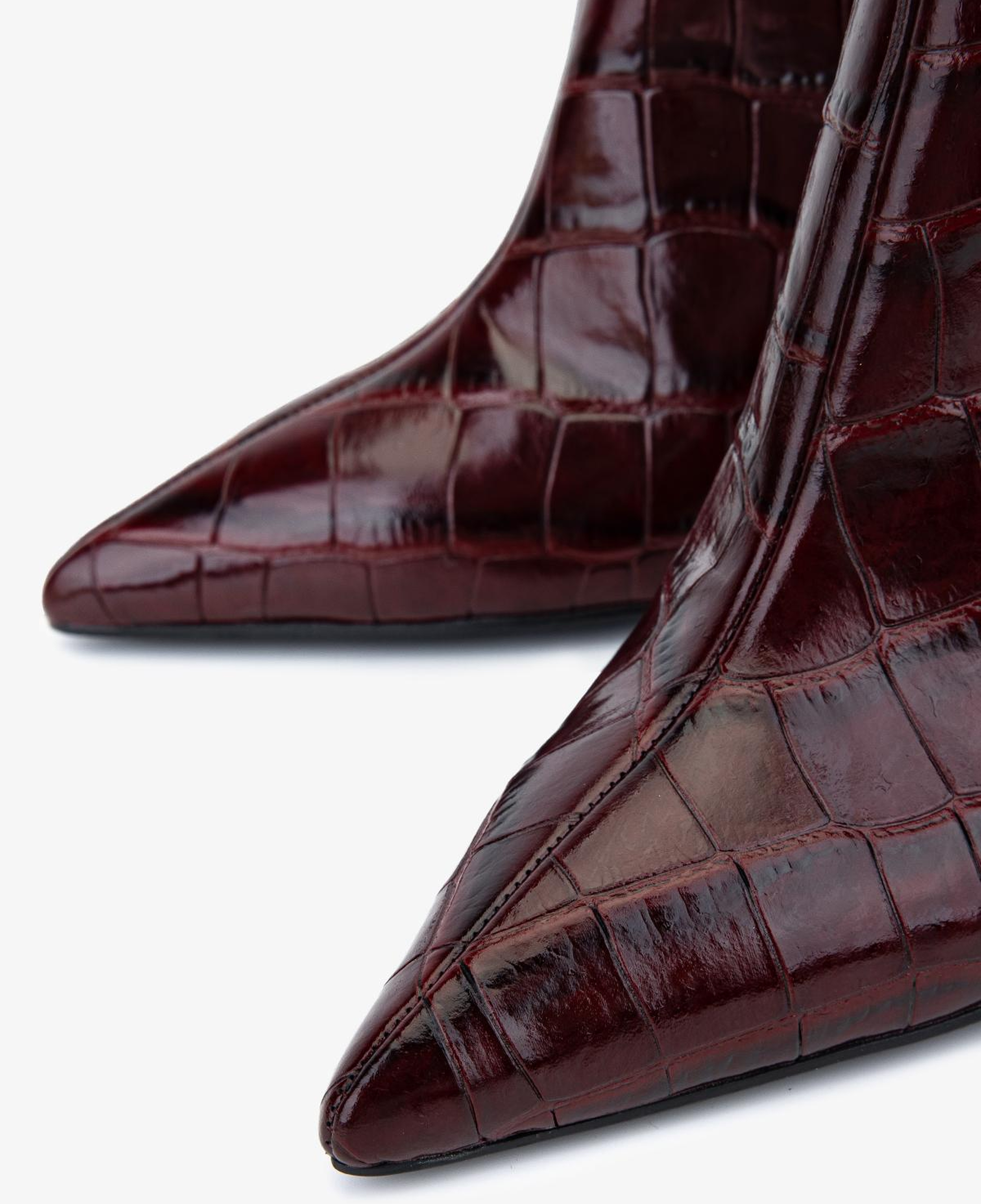 Valmenti Kadın Hakiki Deri Bordo Topuklu Bot