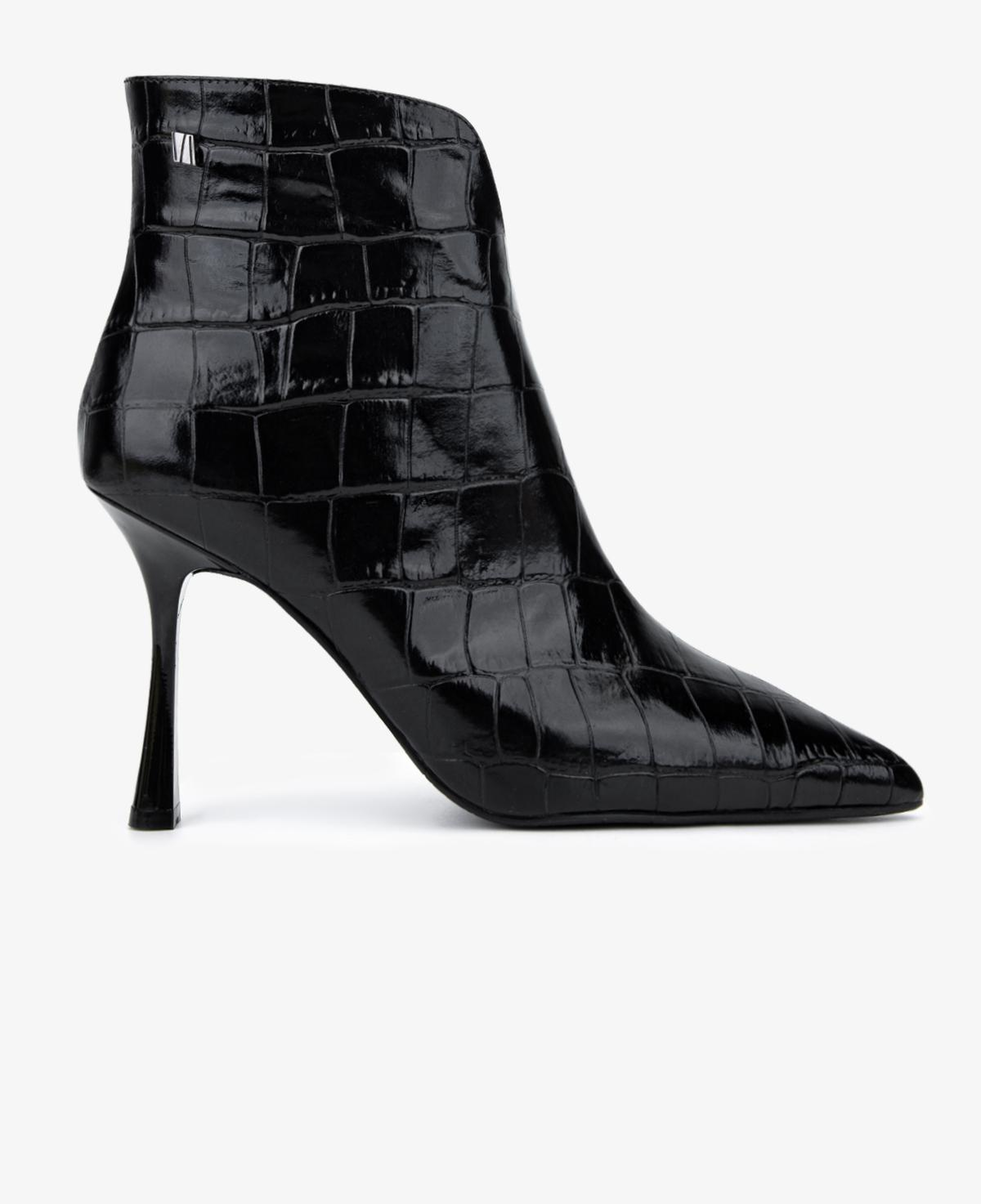 Valmenti Kadın Hakiki Deri Siyah Kroko Topuklu Bot