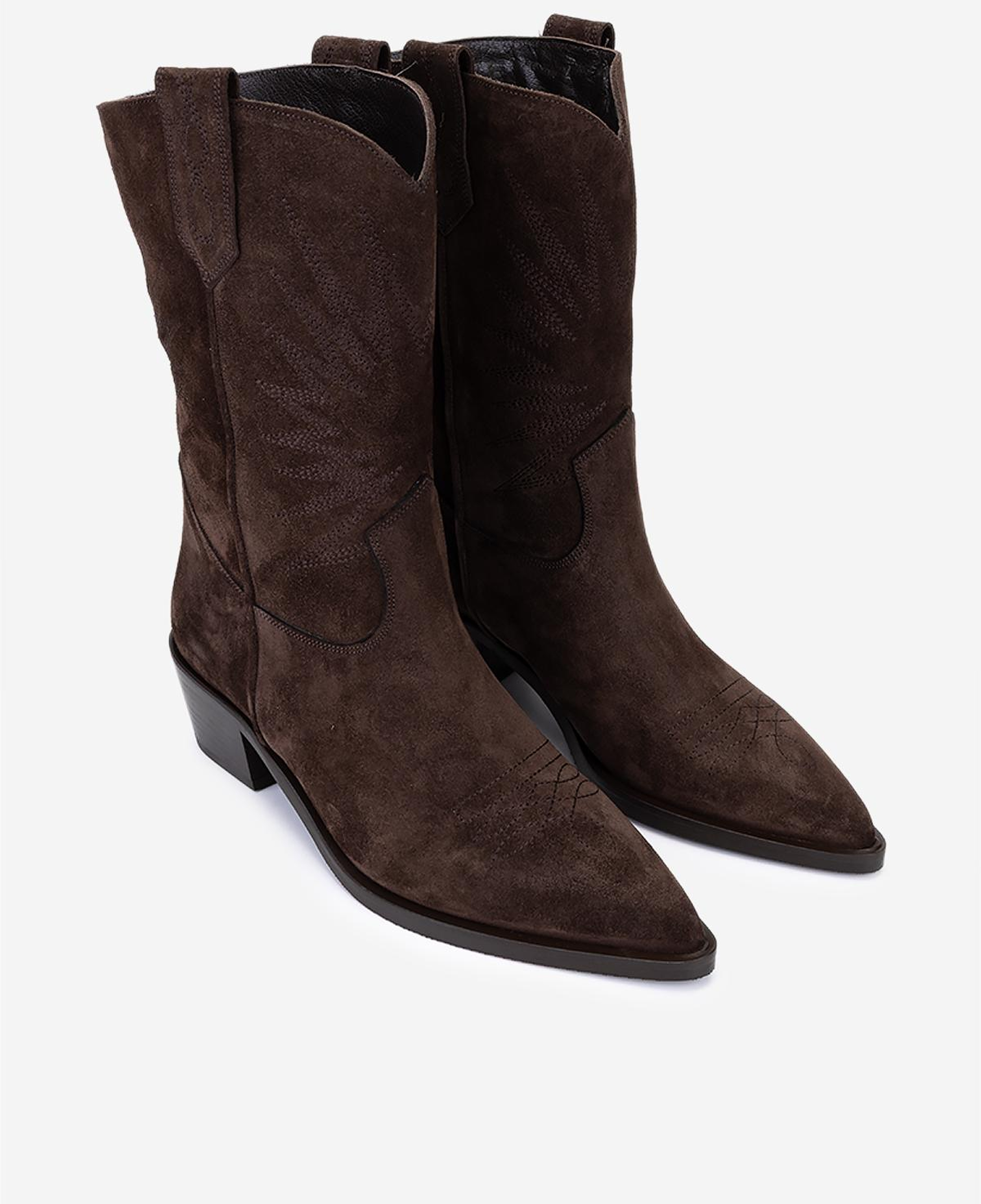 Valmenti Kadın Hakiki Deri Kahverengi Süet Western Bot