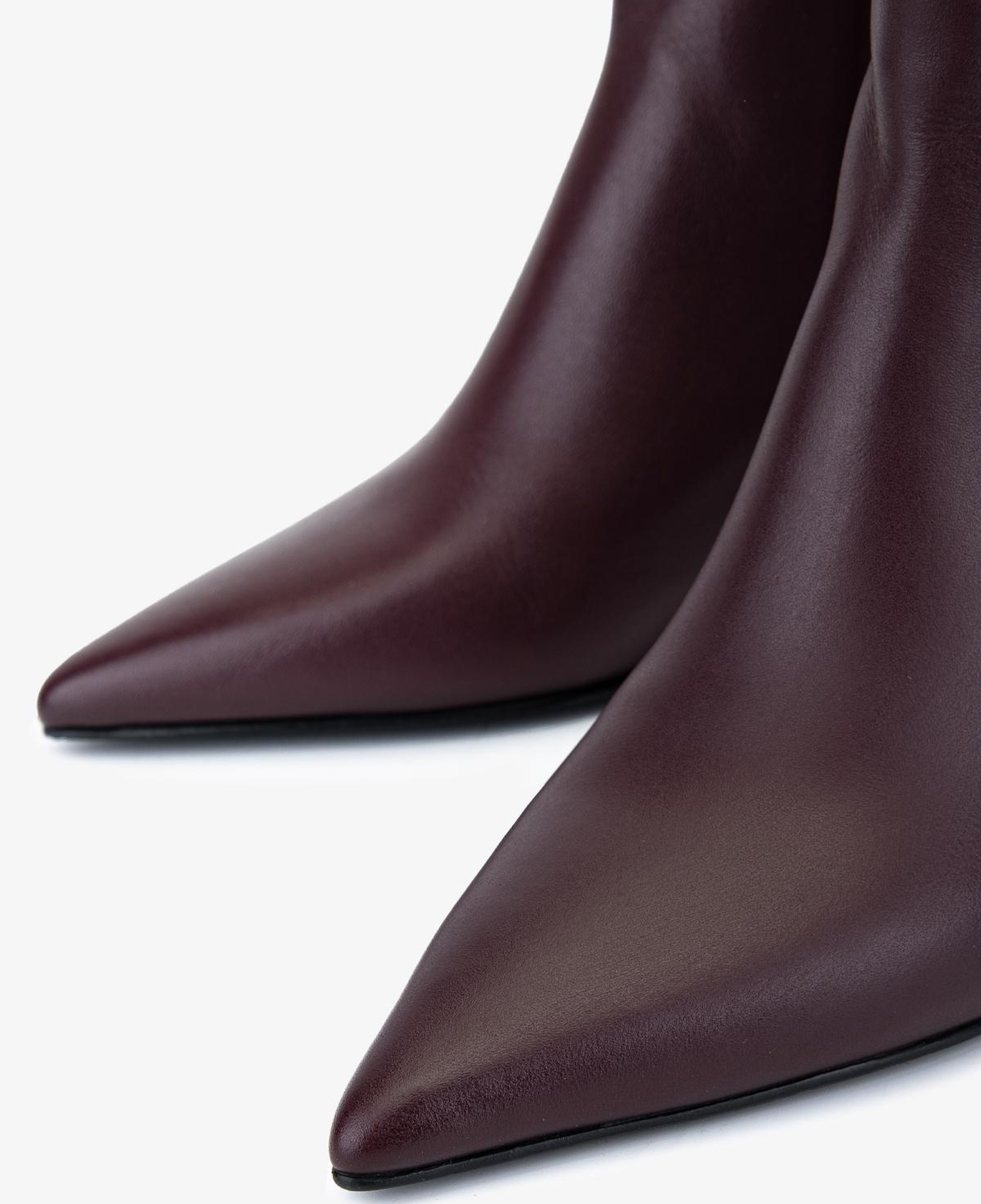 Valmenti Kadın Hakiki Deri Bordo Topuklu Bot