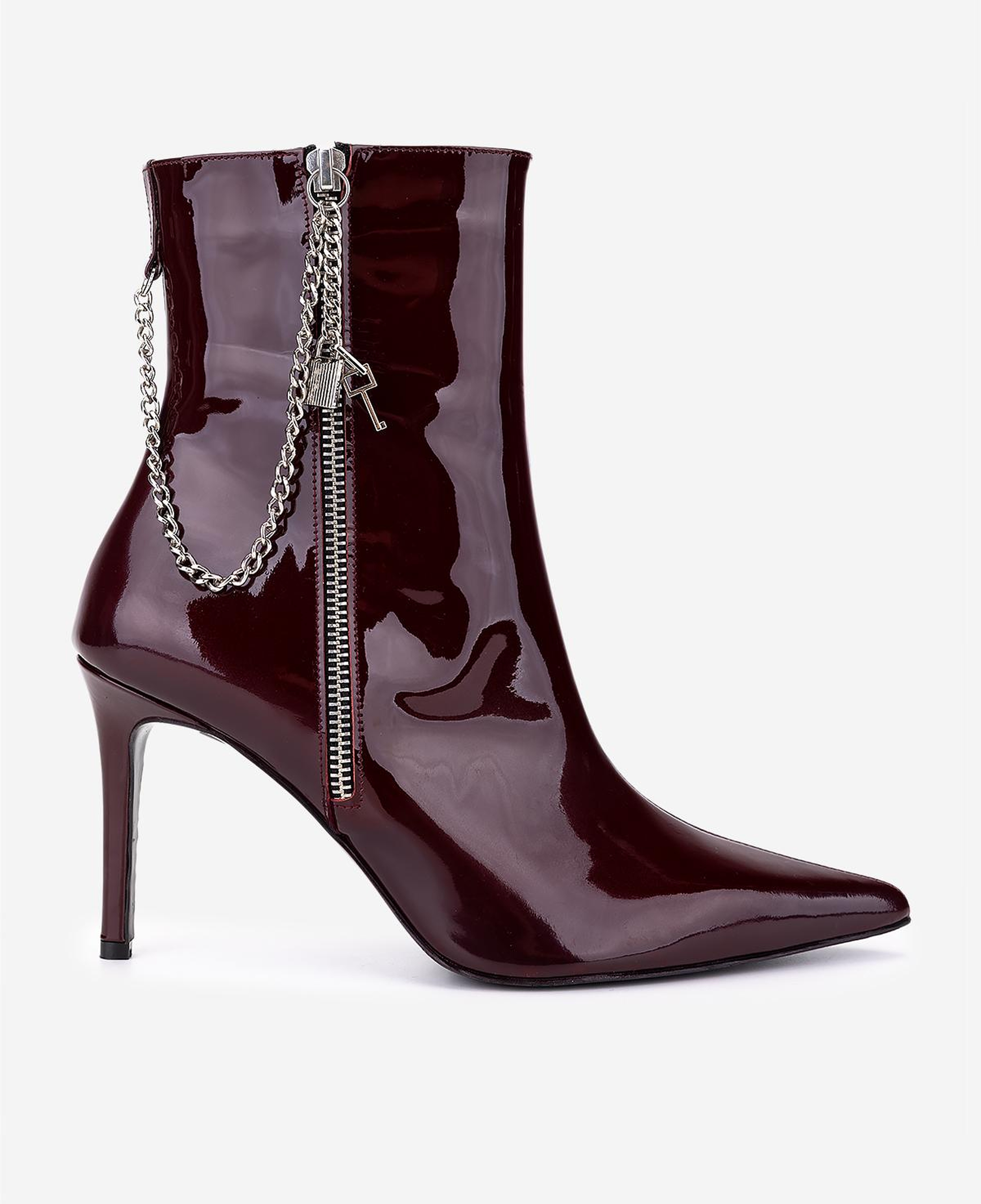 Valmenti Kadın Hakiki Deri Bordo Topuklu Bot