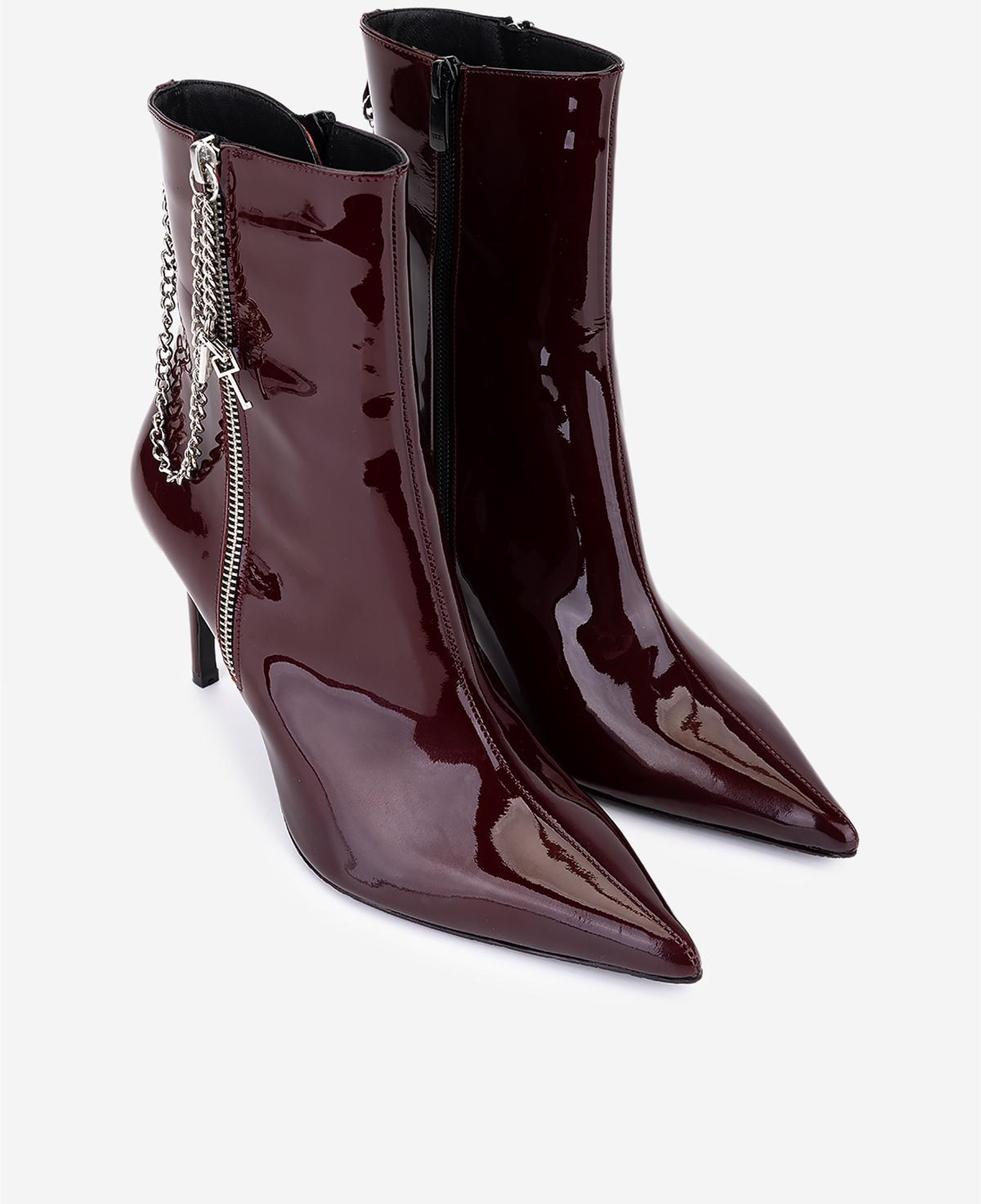 Valmenti Kadın Hakiki Deri Bordo Topuklu Bot