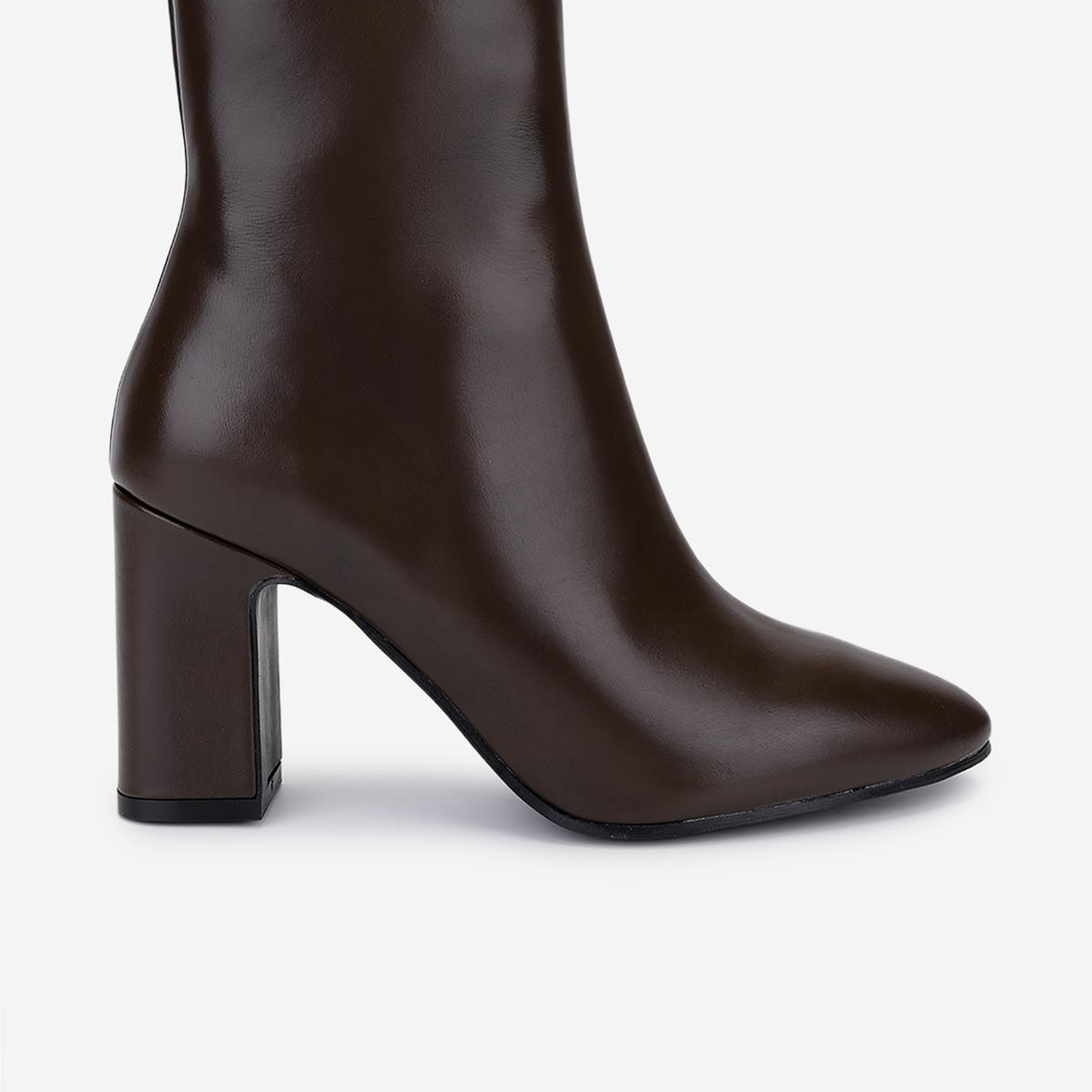 Valmenti Kadın Hakiki Deri Kahverengi Topuklu Bot