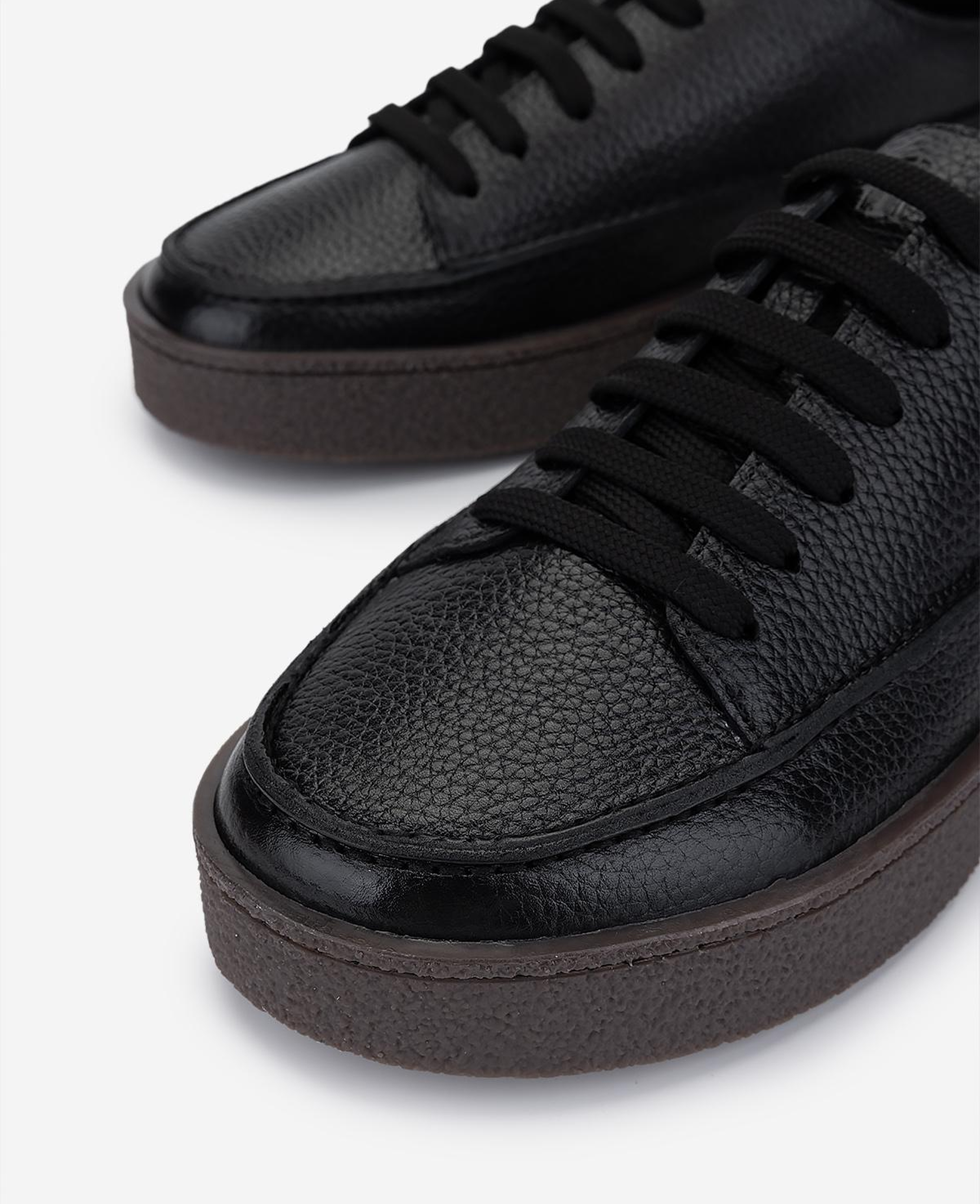 Valmenti Erkek Hakiki Deri Siyah Sneakers & Spor Ayakkabı