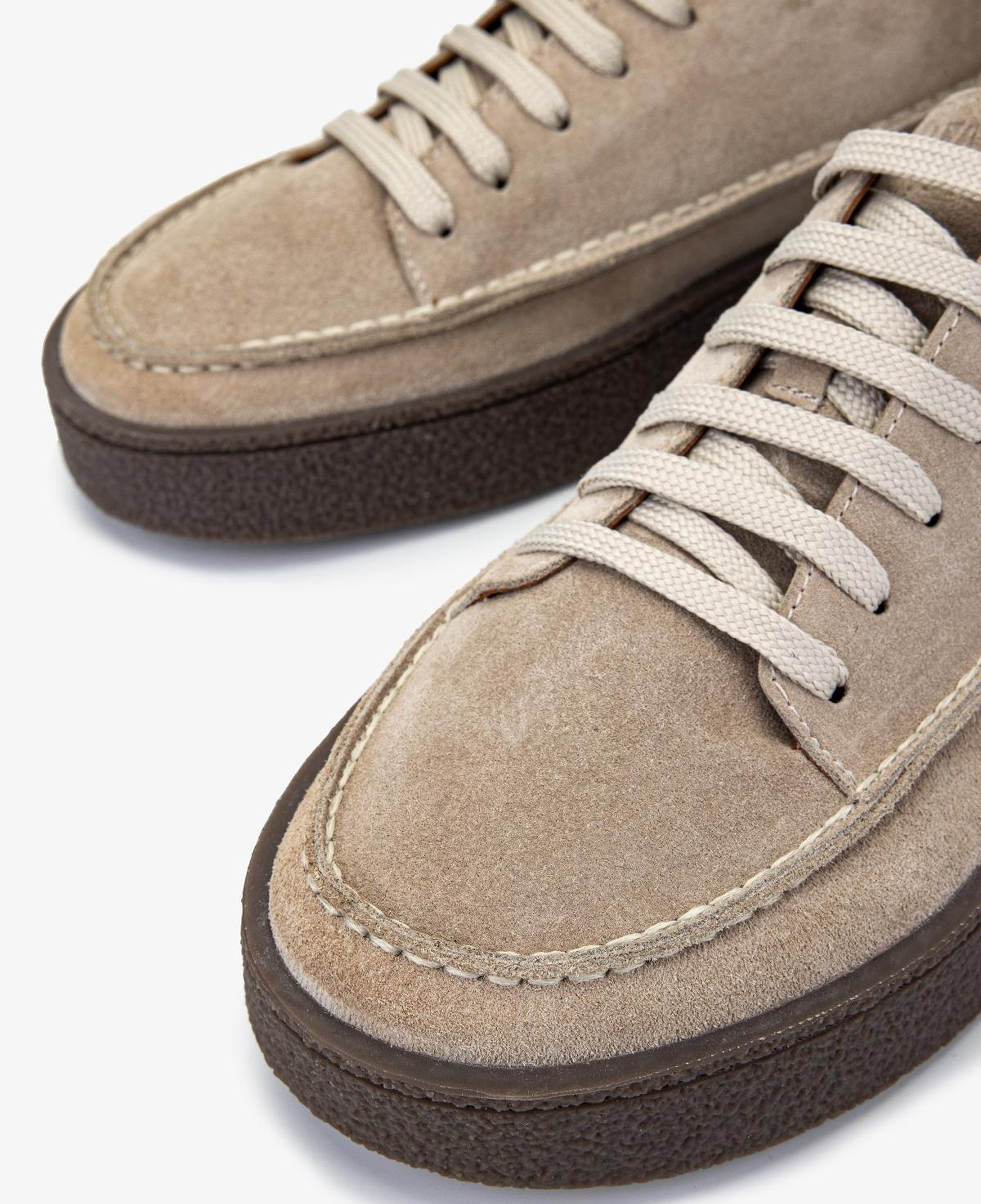 Valmenti Erkek Hakiki Deri Bej Süet Sneakers & Spor Ayakkabı