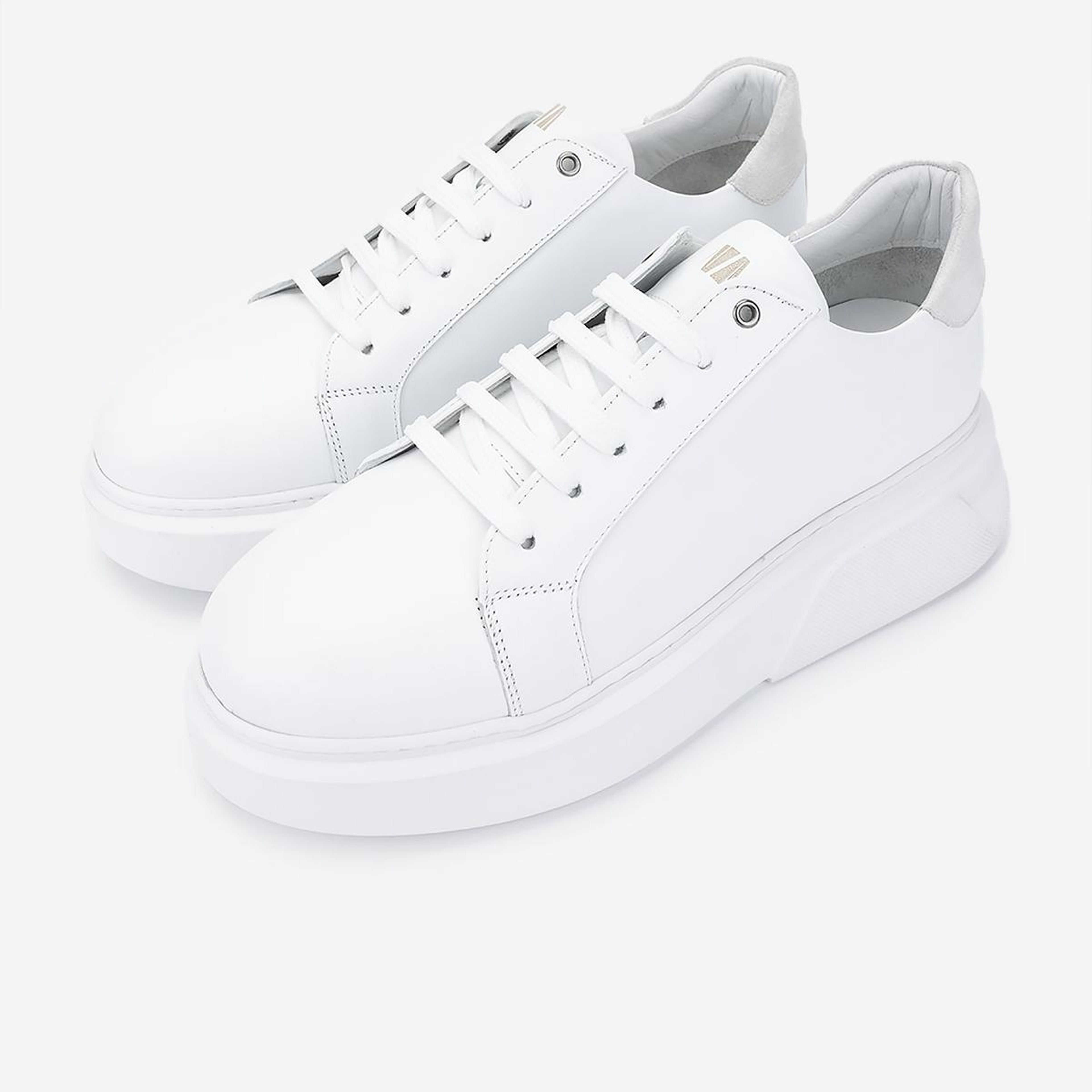 Valmenti Erkek Hakiki Deri Beyaz Sneakers & Spor Ayakkabı