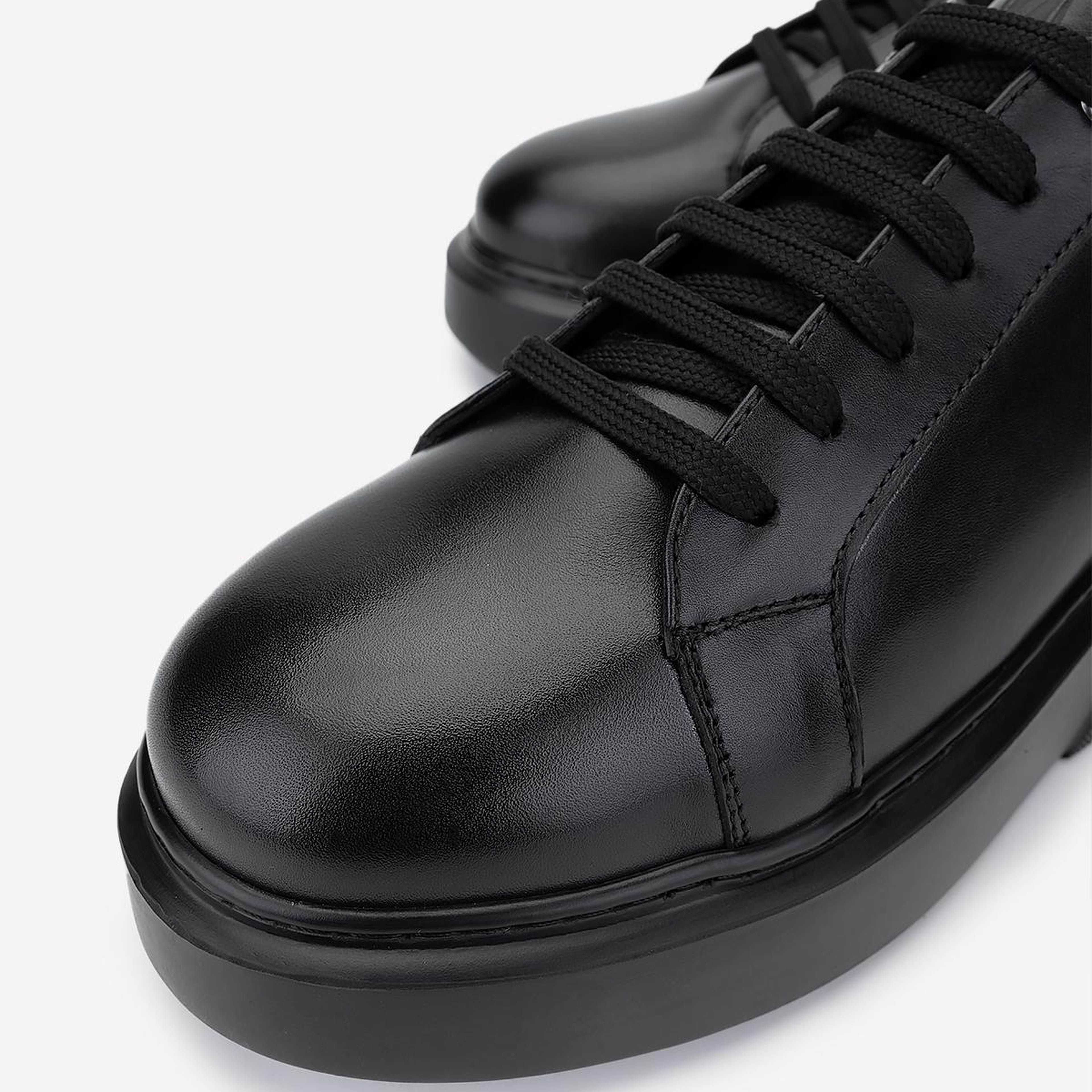 Valmenti Erkek Hakiki Deri Siyah Sneakers & Spor Ayakkabı