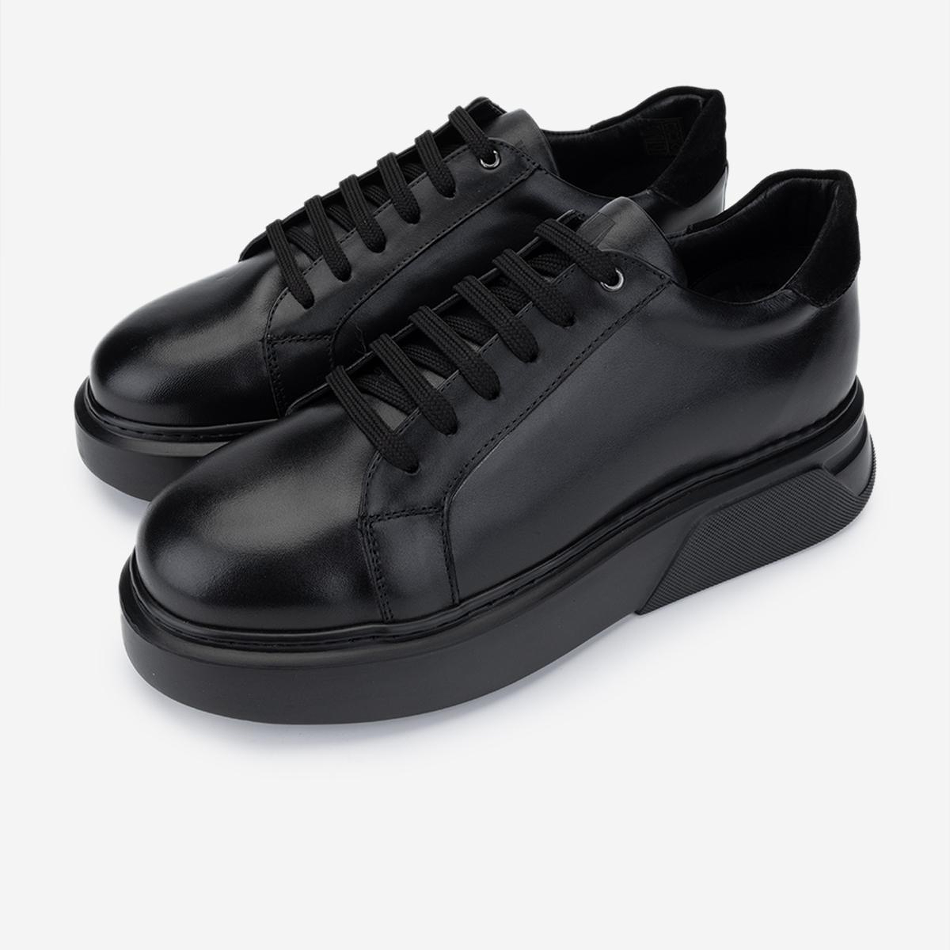 Valmenti Erkek Hakiki Deri Siyah Sneakers & Spor Ayakkabı