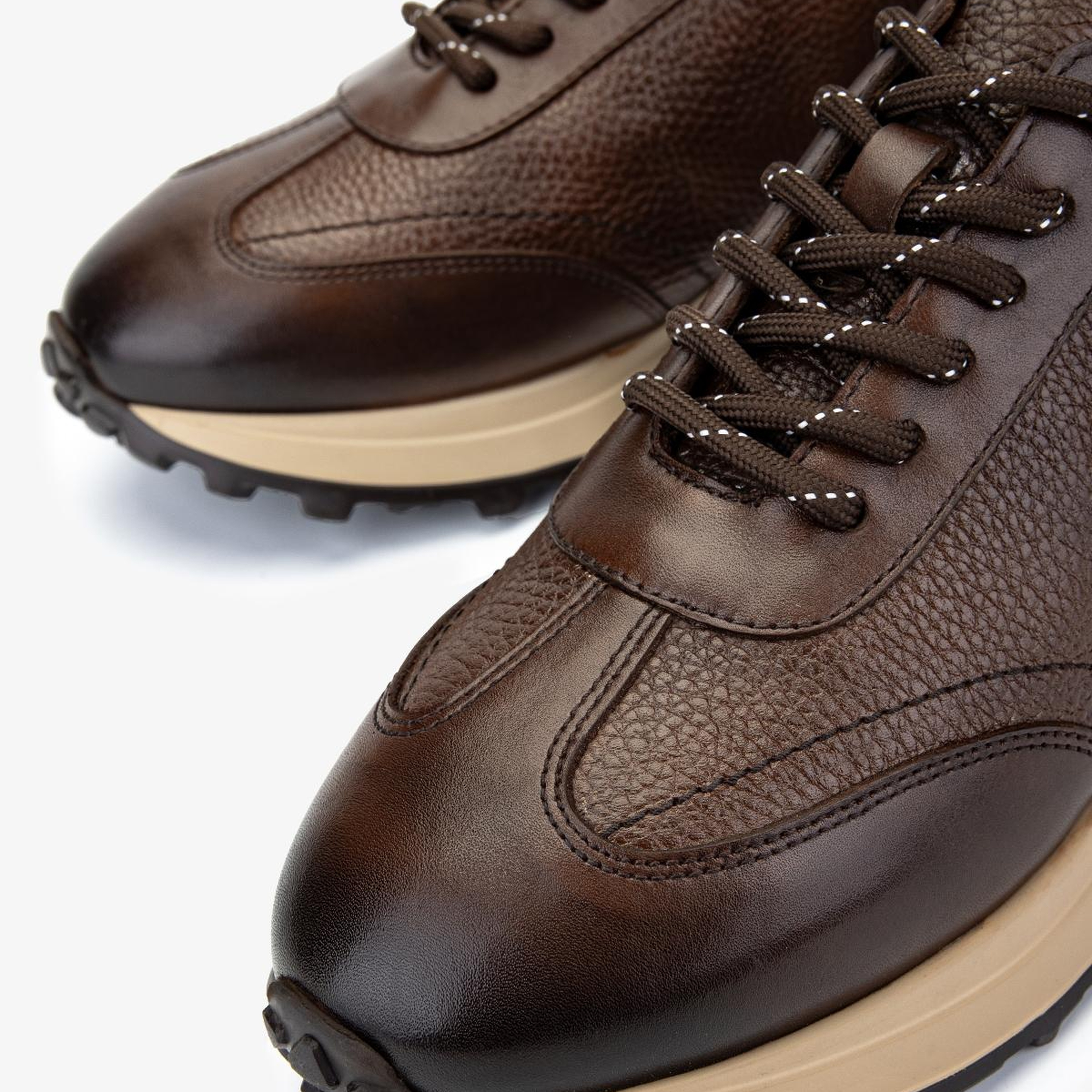 Valmenti Erkek Hakiki Deri Kahverengi Sneakers & Spor Ayakkabı