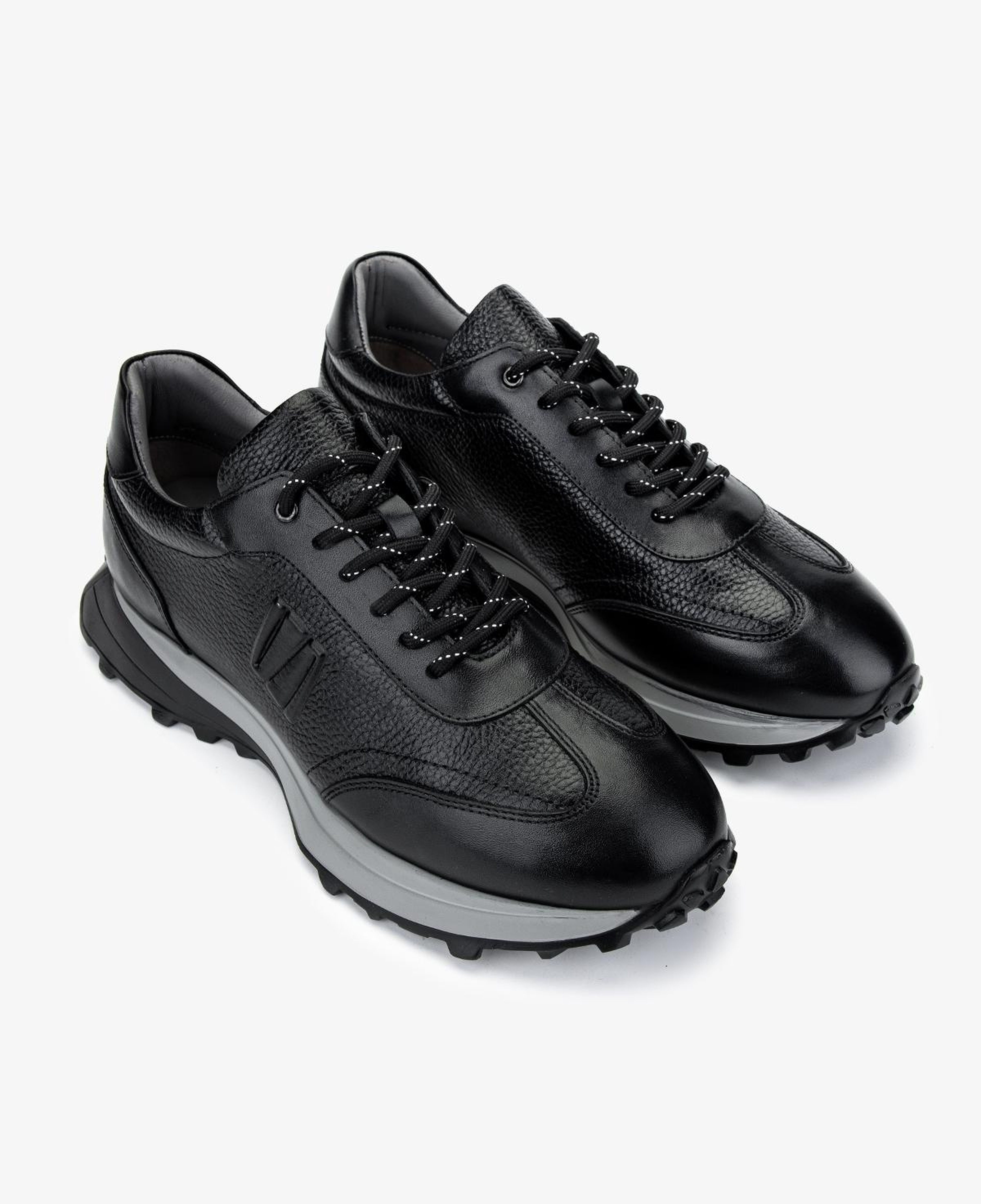 Valmenti Erkek Hakiki Deri Siyah Sneakers & Spor Ayakkabı