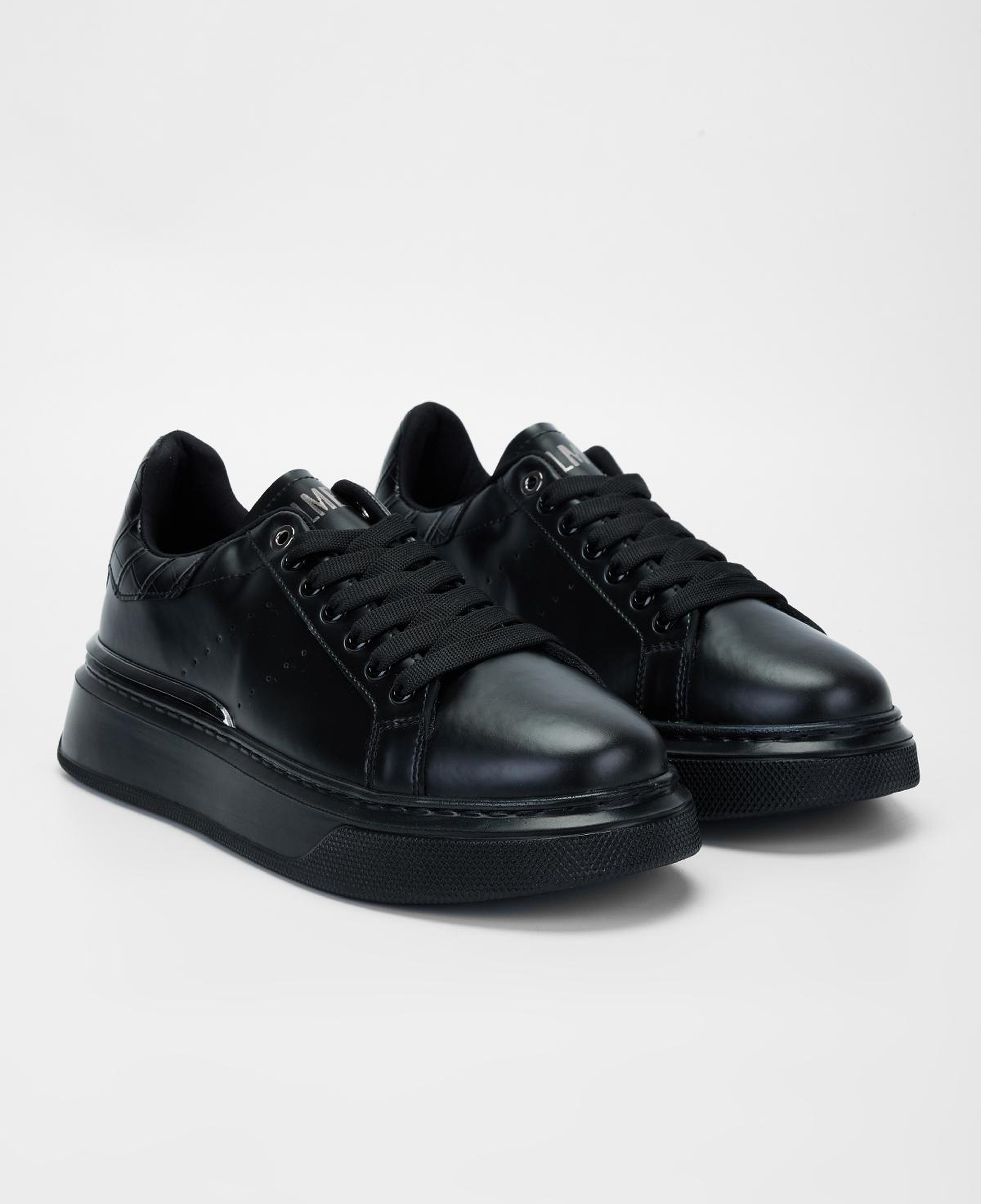 Valmenti Erkek Suni Deri Siyah Sneakers & Spor Ayakkabı