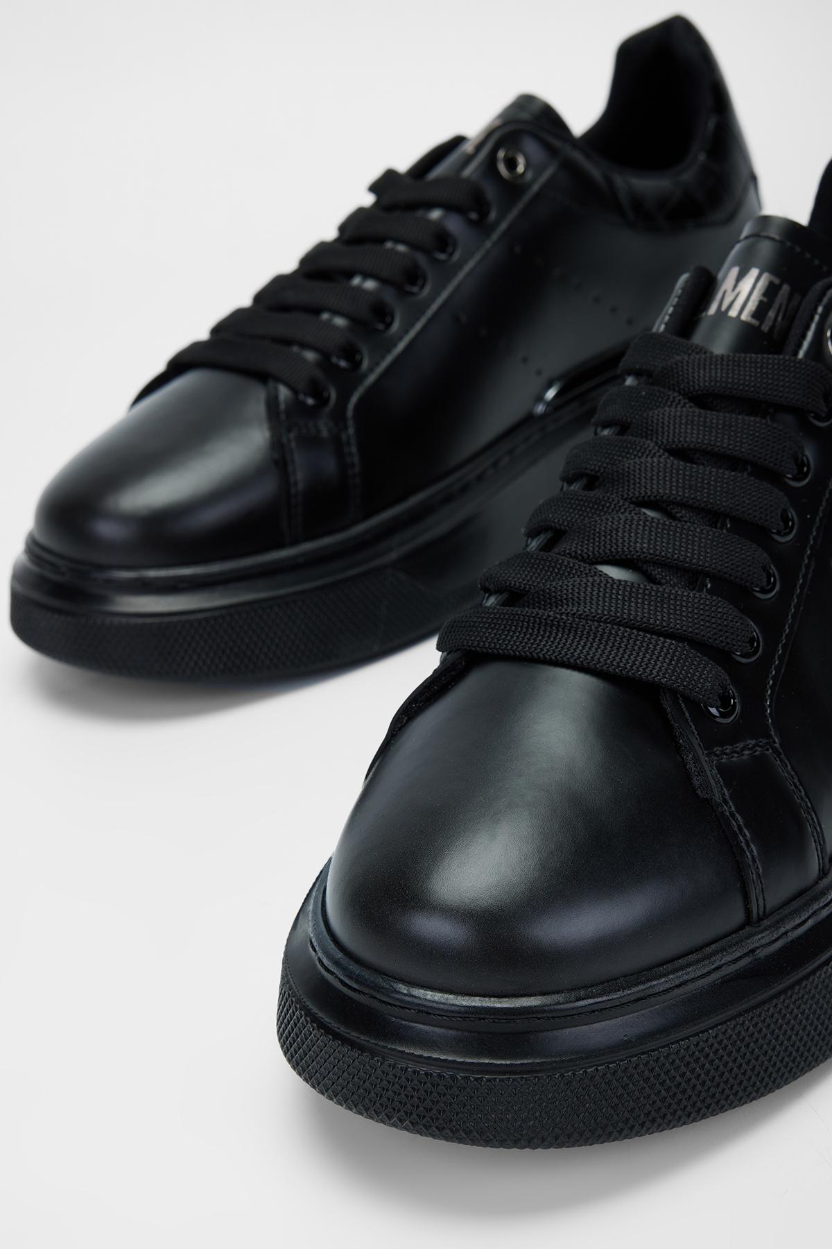 Valmenti Erkek Suni Deri Siyah Sneakers & Spor Ayakkabı