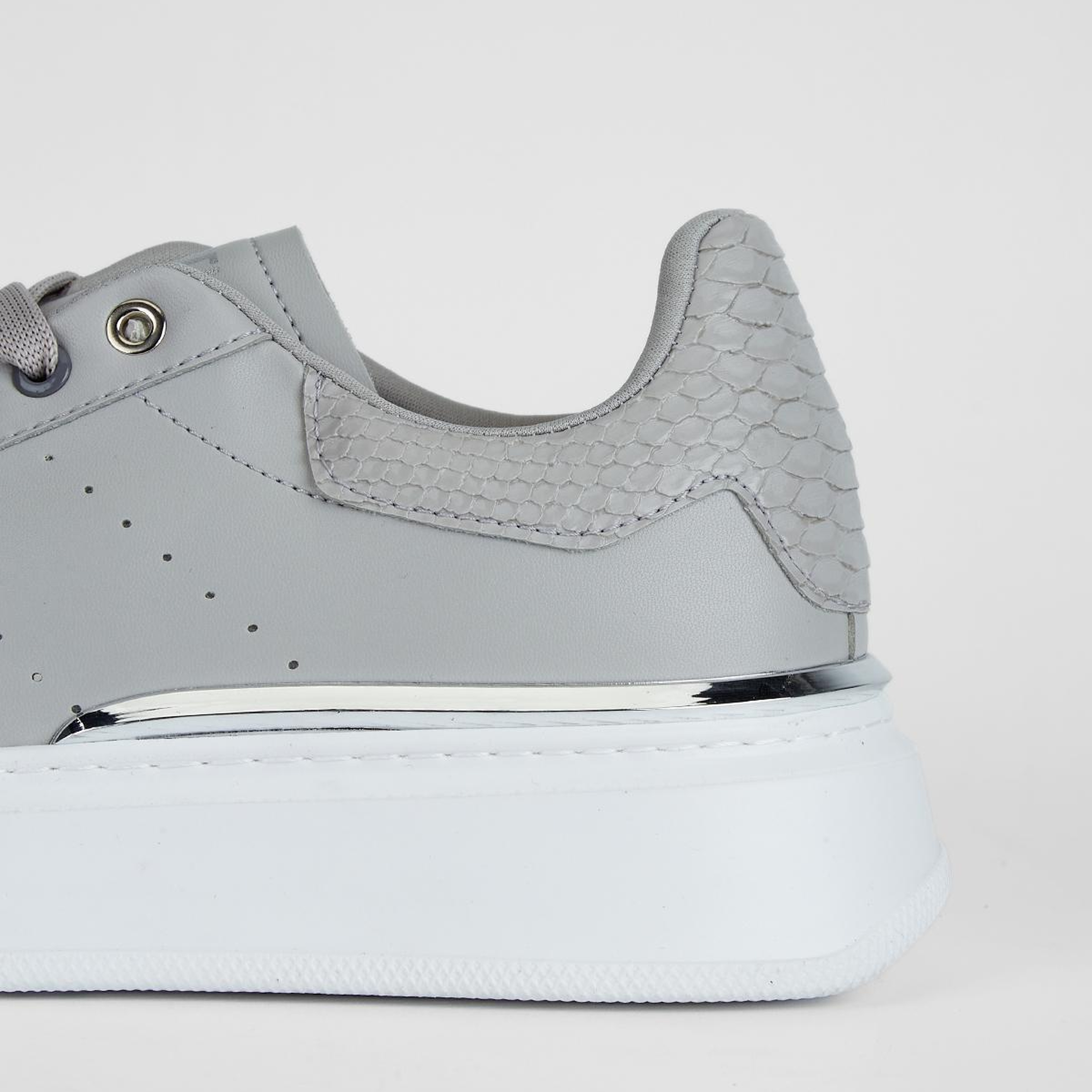 Valmenti Erkek Suni Deri Gri Sneakers & Spor Ayakkabı