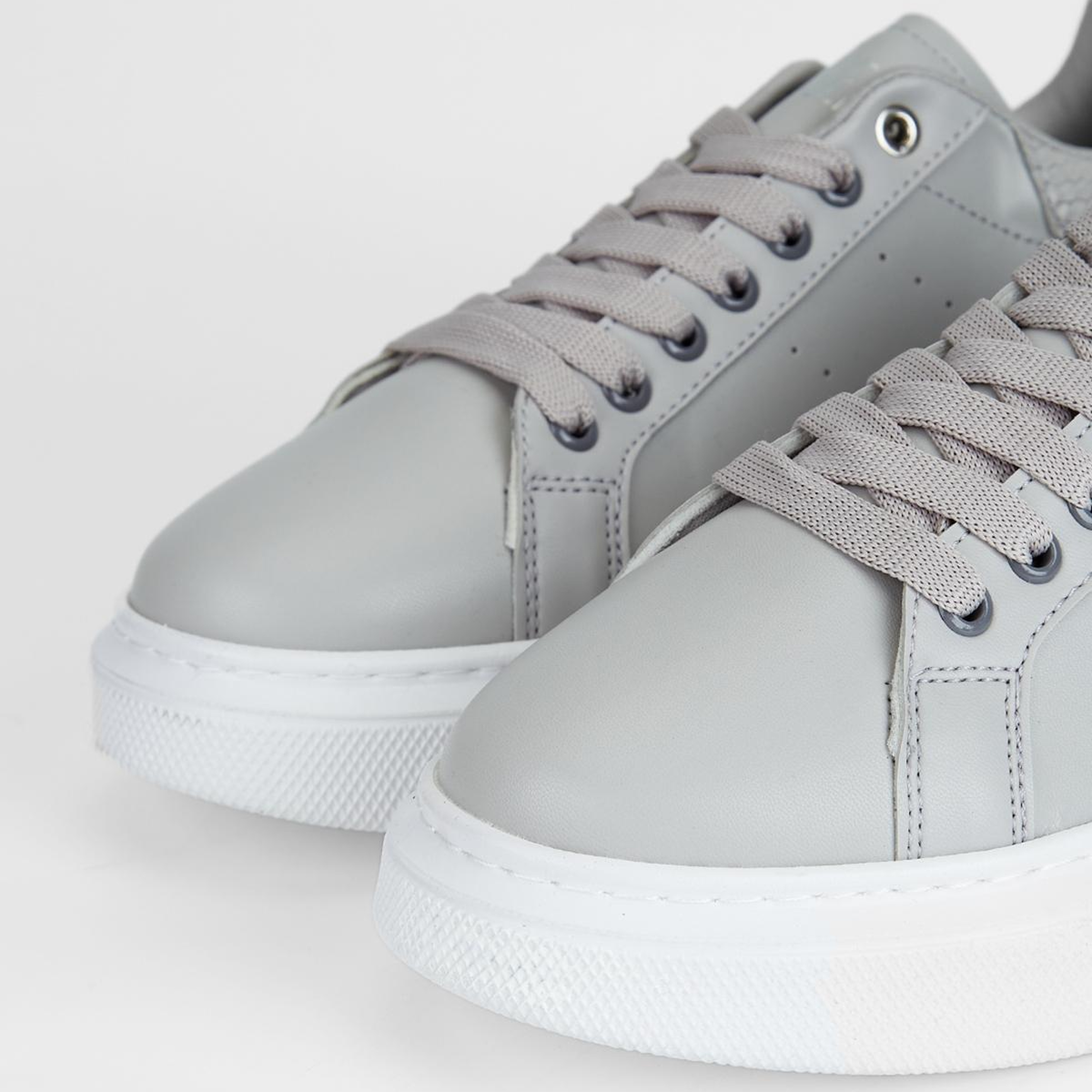 Valmenti Erkek Suni Deri Gri Sneakers & Spor Ayakkabı