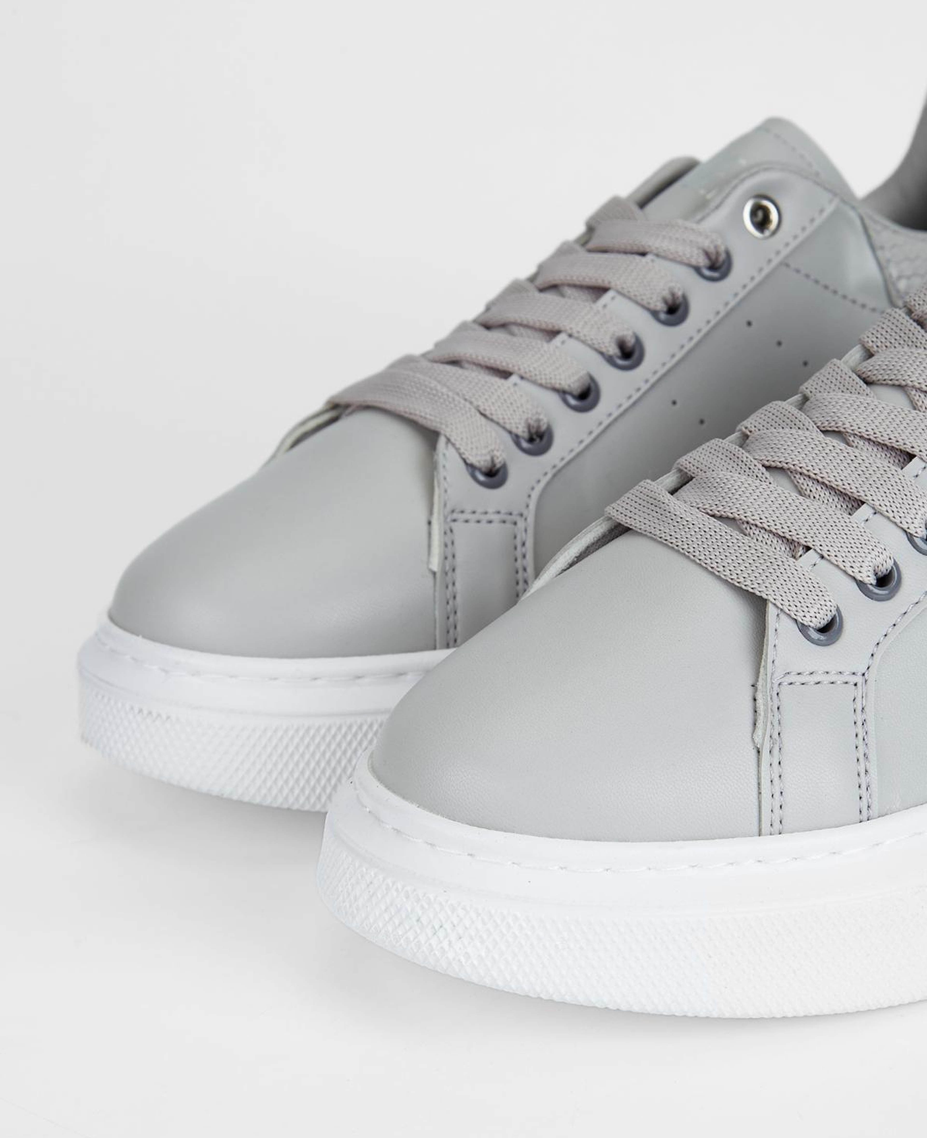 Valmenti Erkek Suni Deri Gri Sneakers & Spor Ayakkabı