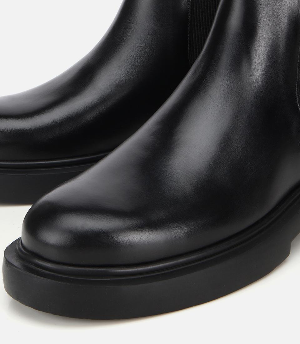 Erkek Deri Siyah Lastik Detaylı Chelsea Bot