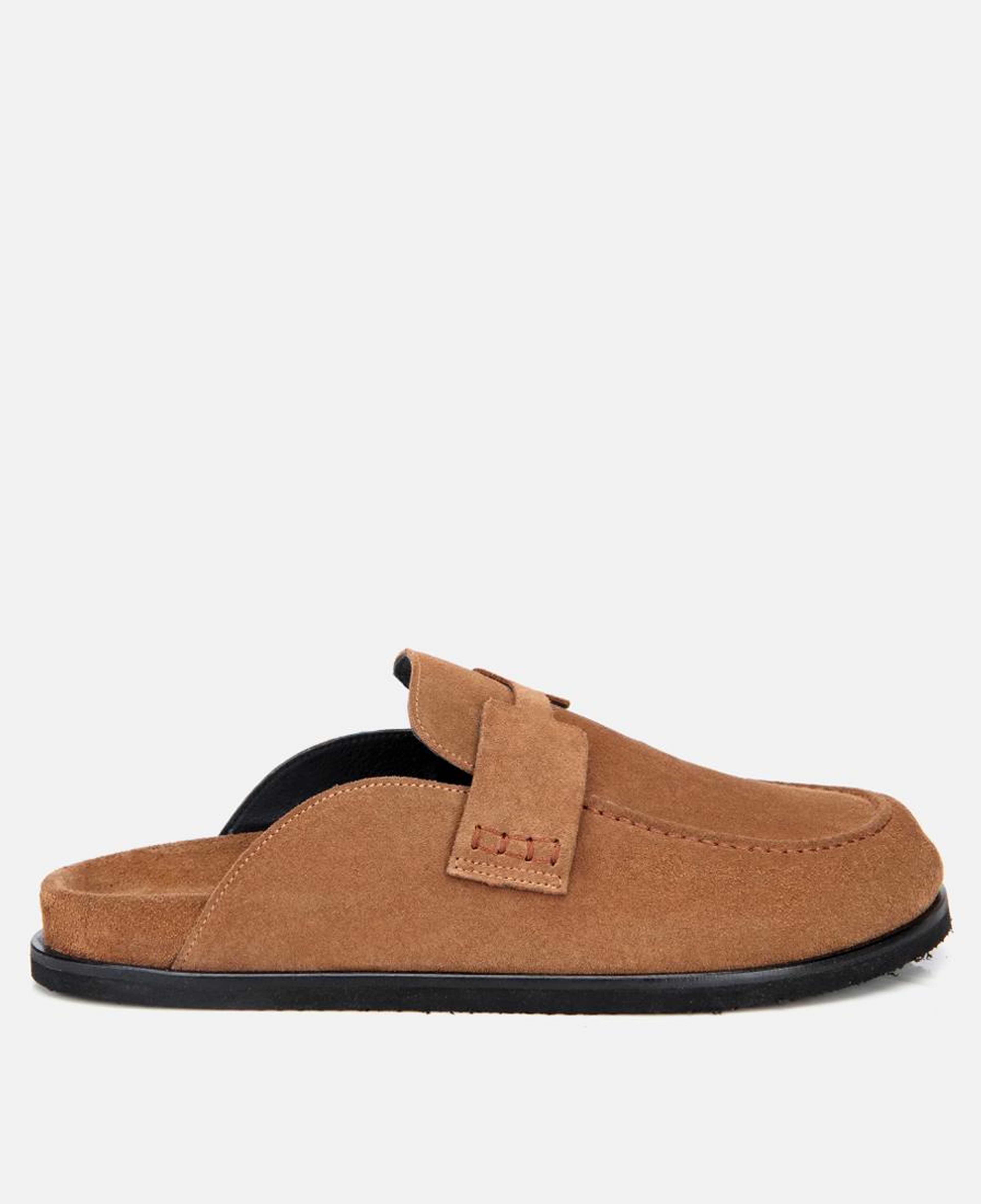 Erkek Süet Taba Kahverengi Düz Terlik