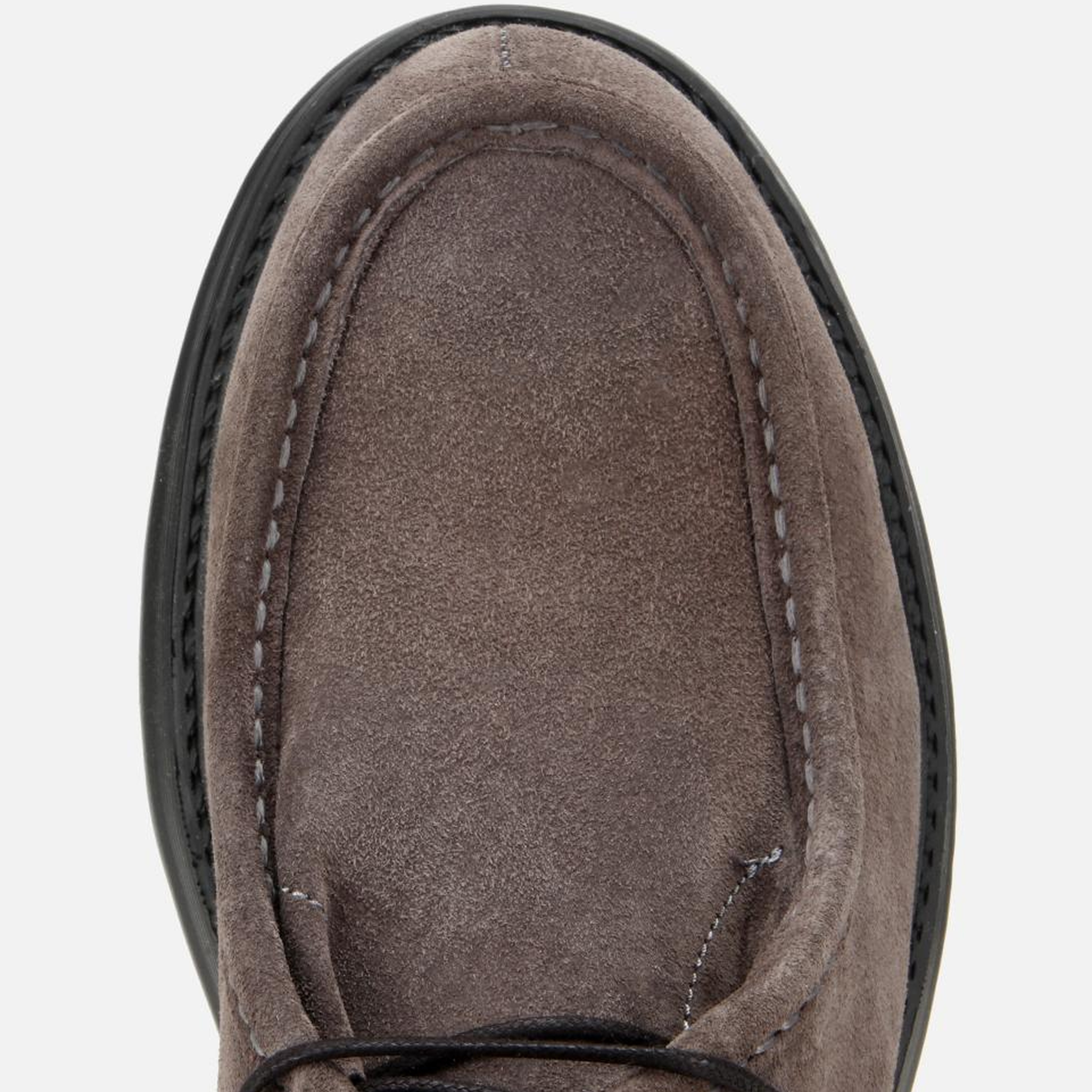 Erkek Süet Deri Gri Dikiş Detaylı Klasik Bot